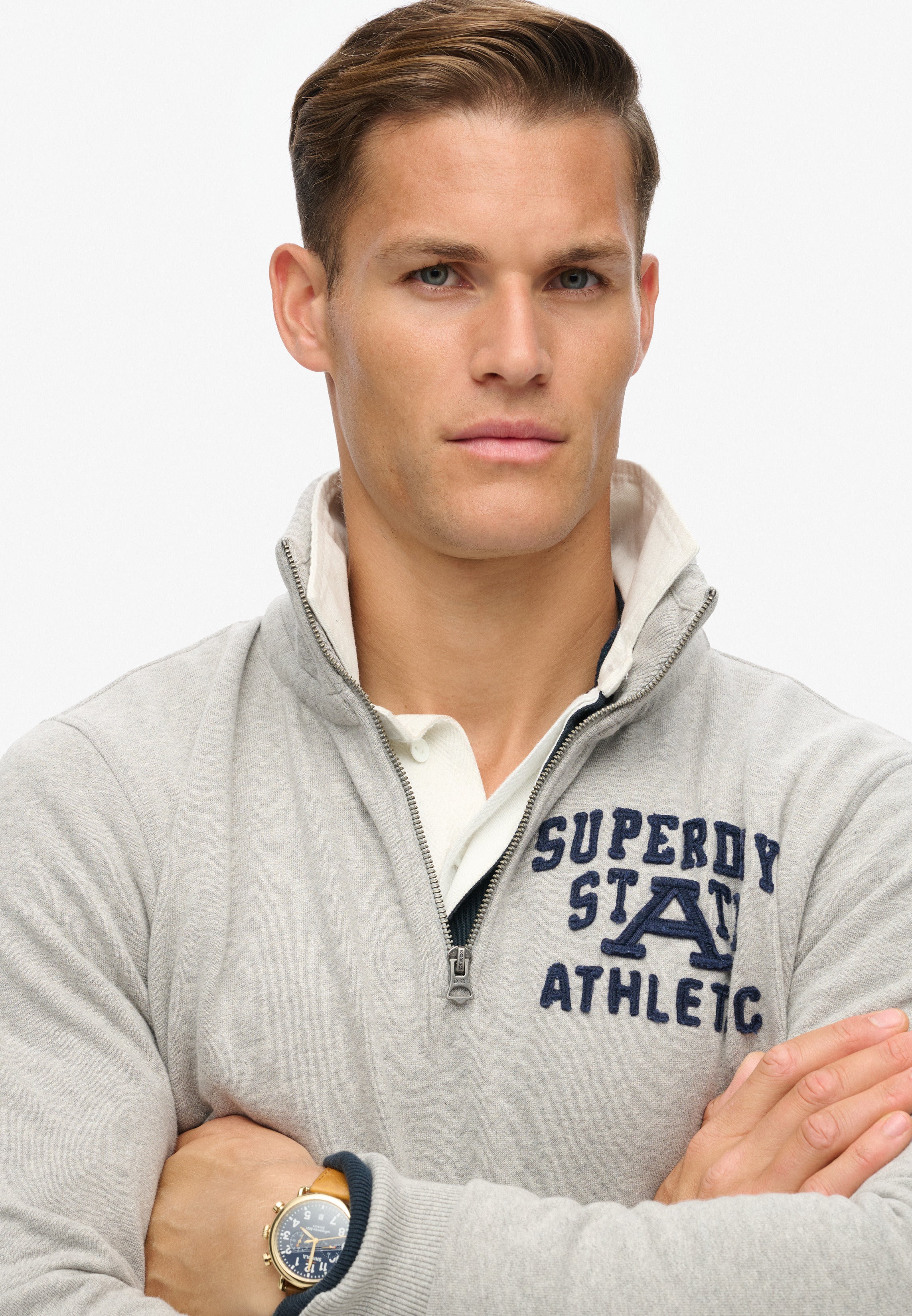 Vintage Athletic Zip Half-Zip Jumper