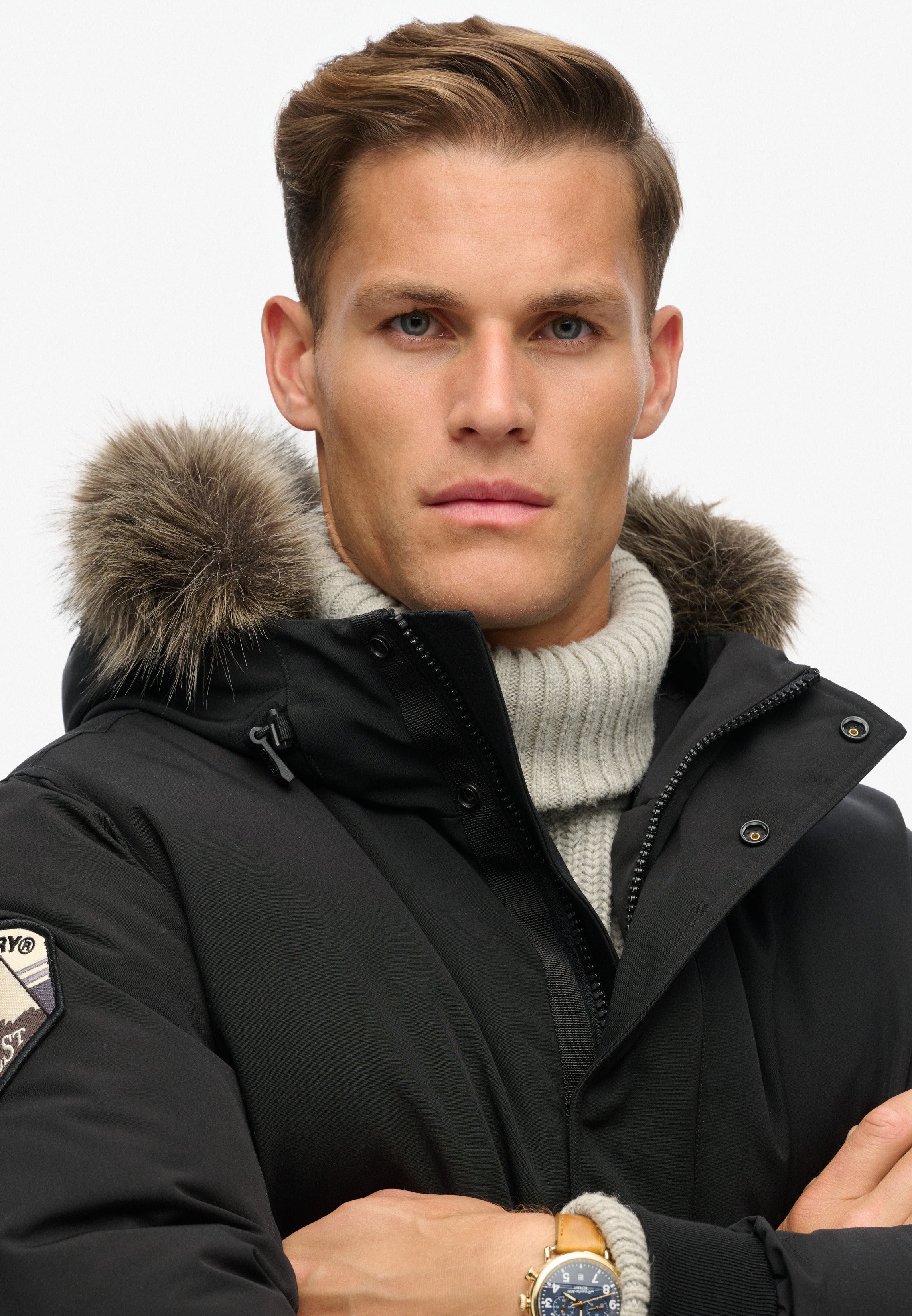 Everest Faux Fur Bomber Jacket