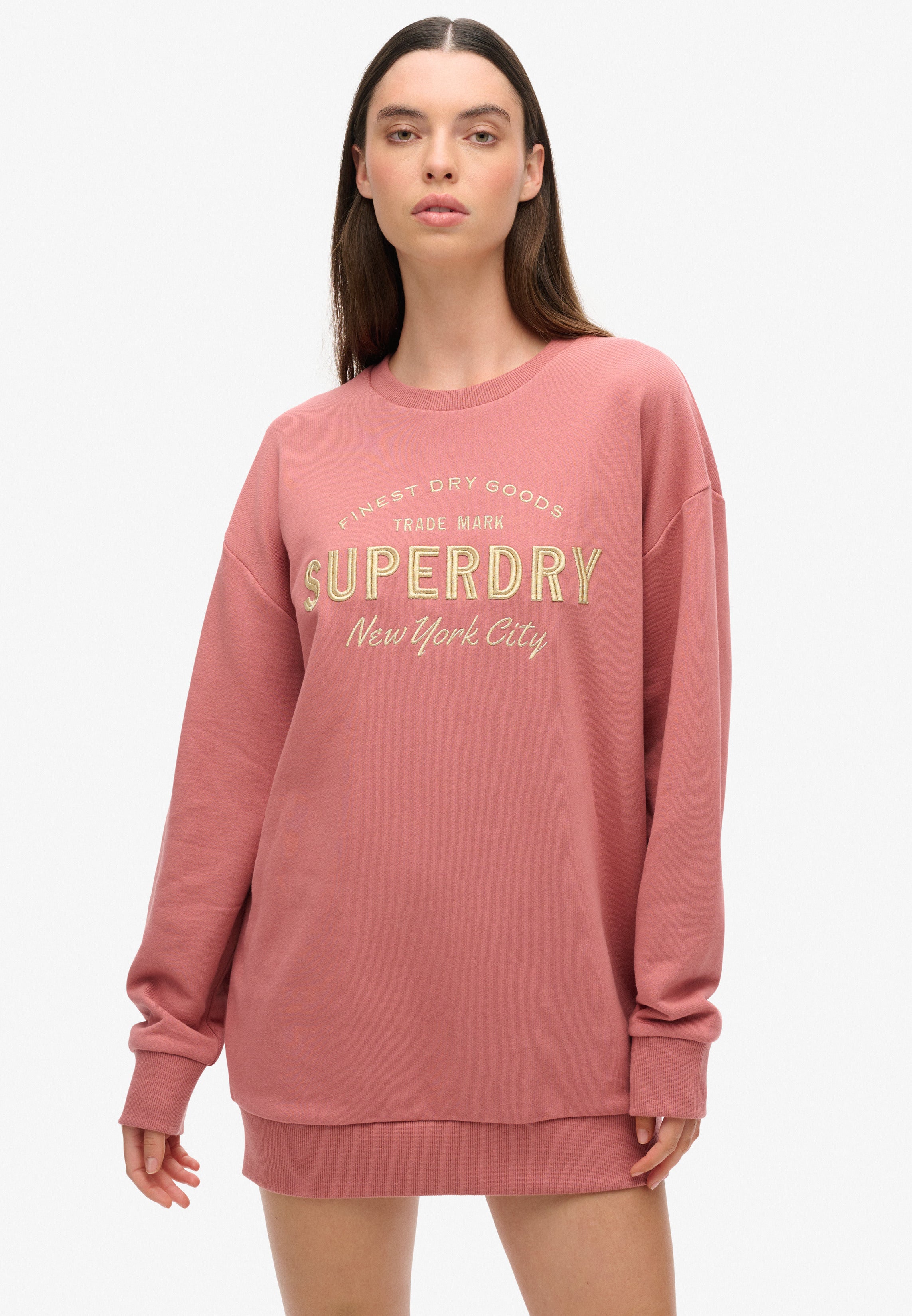 Luxe Metallic Logo Sweat Dress