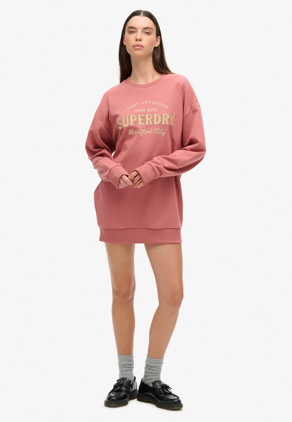 Luxe Metallic Logo Sweat Dress