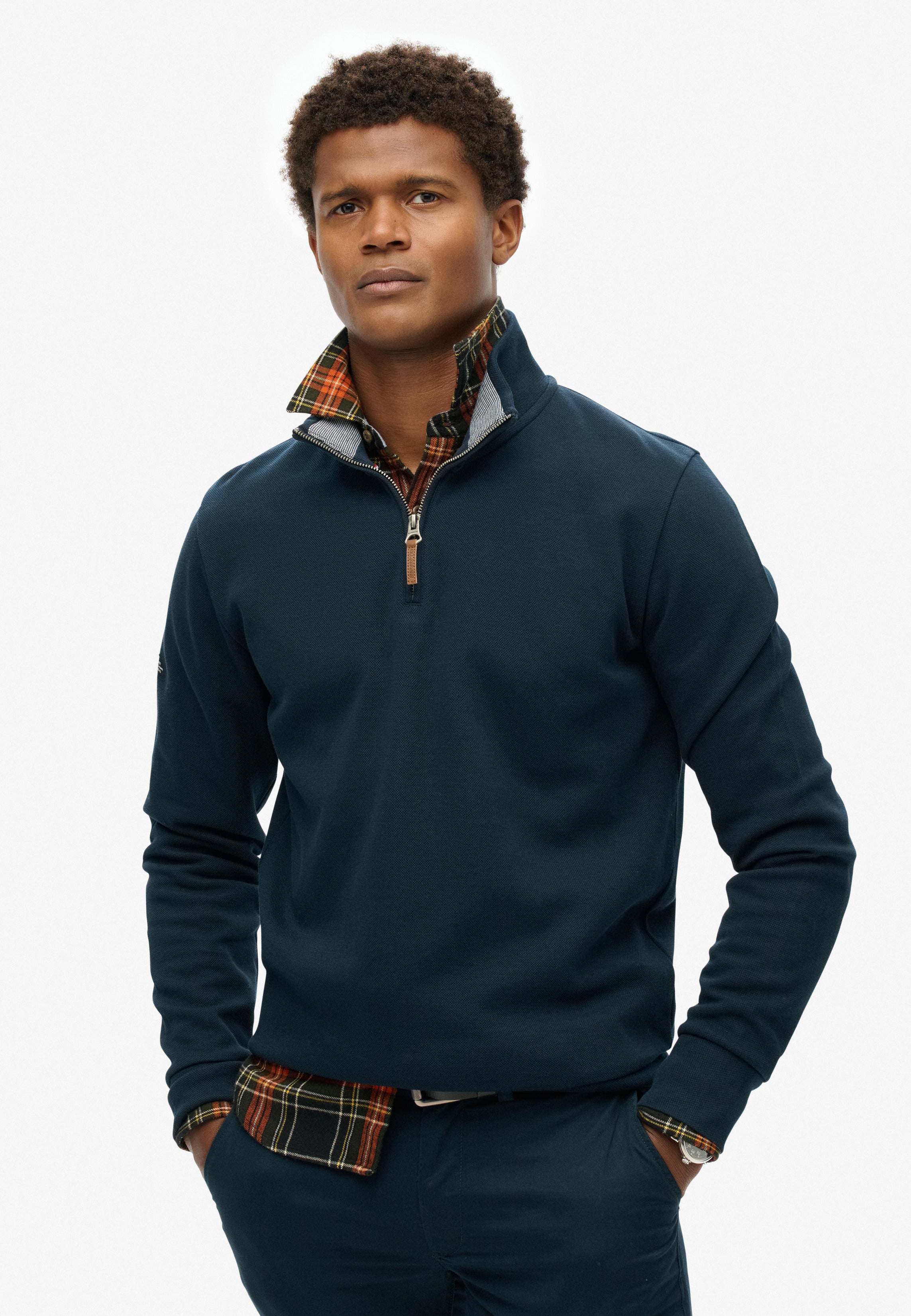 Core Pique Half Zip Sweatshirt