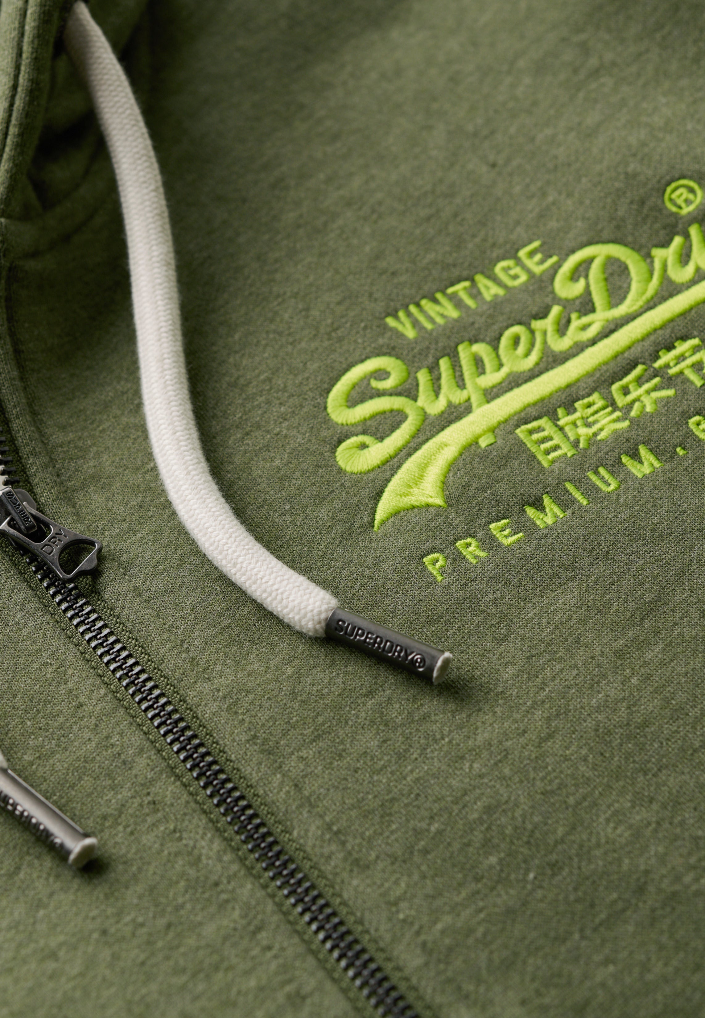 Neon Vintage Logo Graphic Zip Hoodie