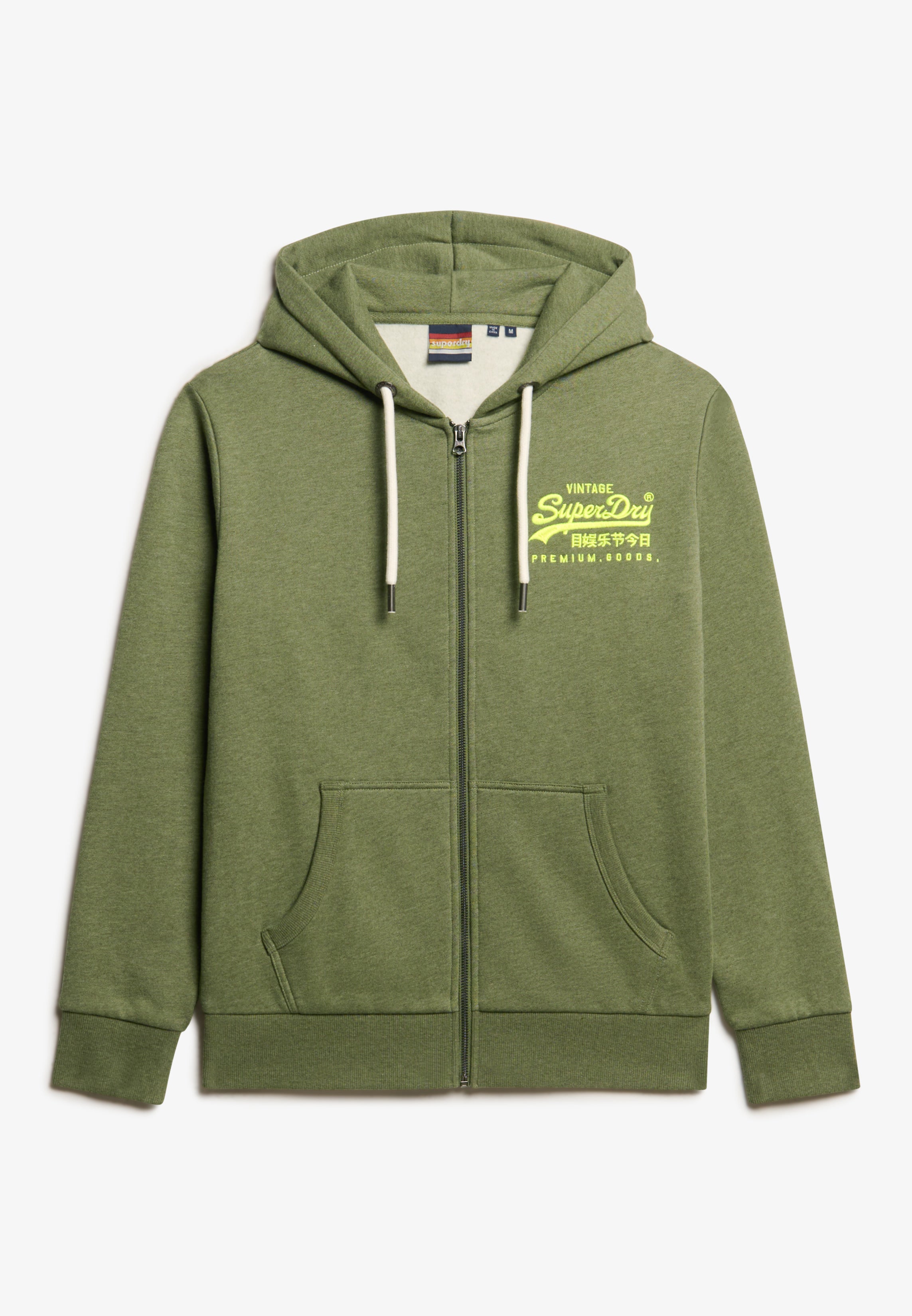 Neon Vintage Logo Graphic Zip Hoodie