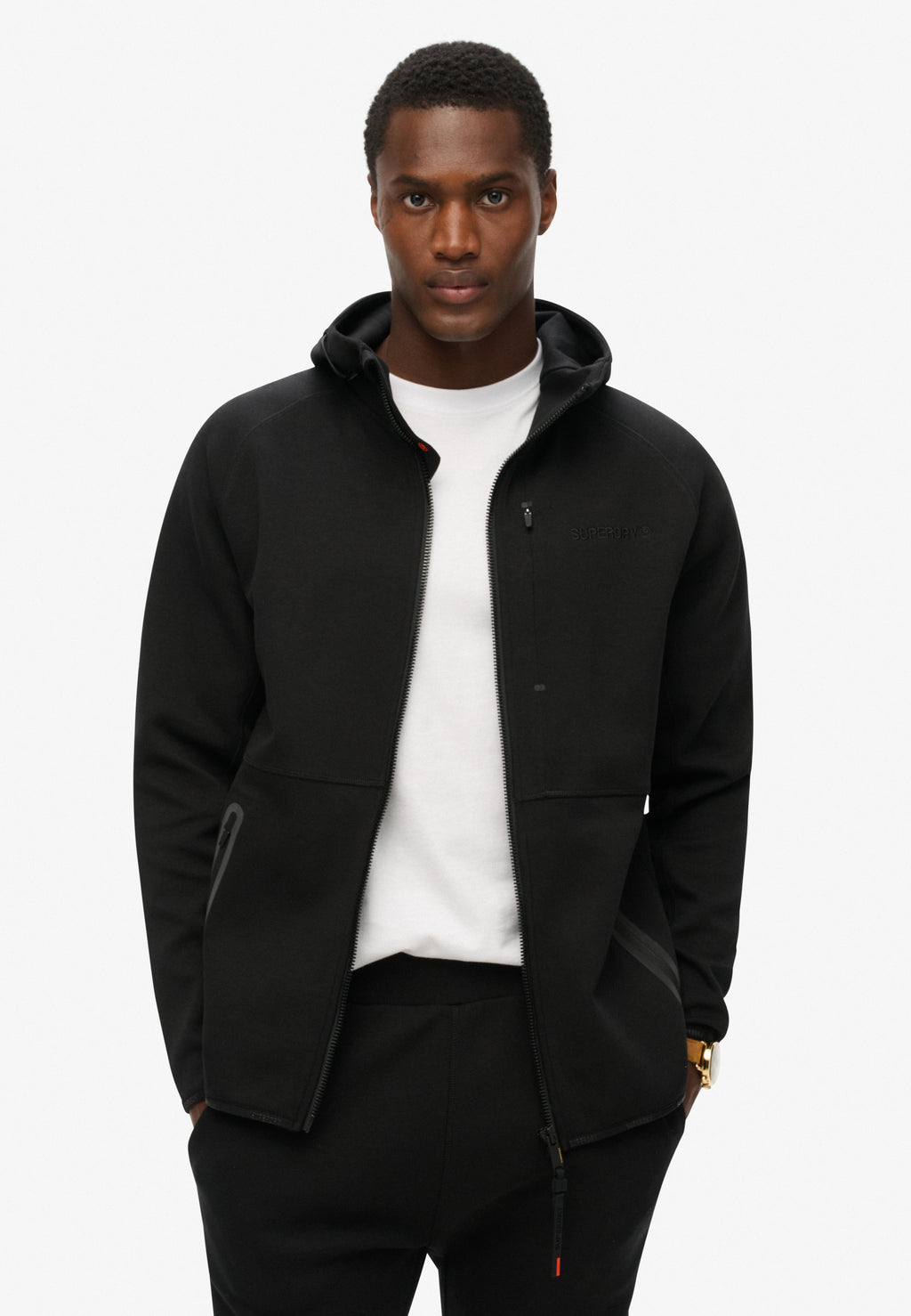 Tech Logo Loose Zip Hoodie