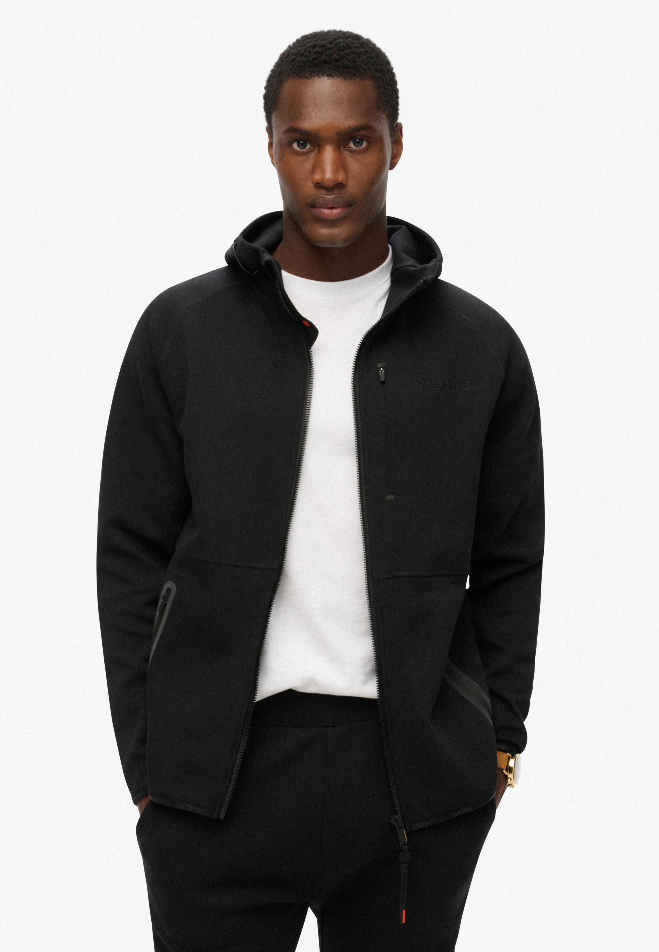 Tech Logo Loose Zip Hoodie