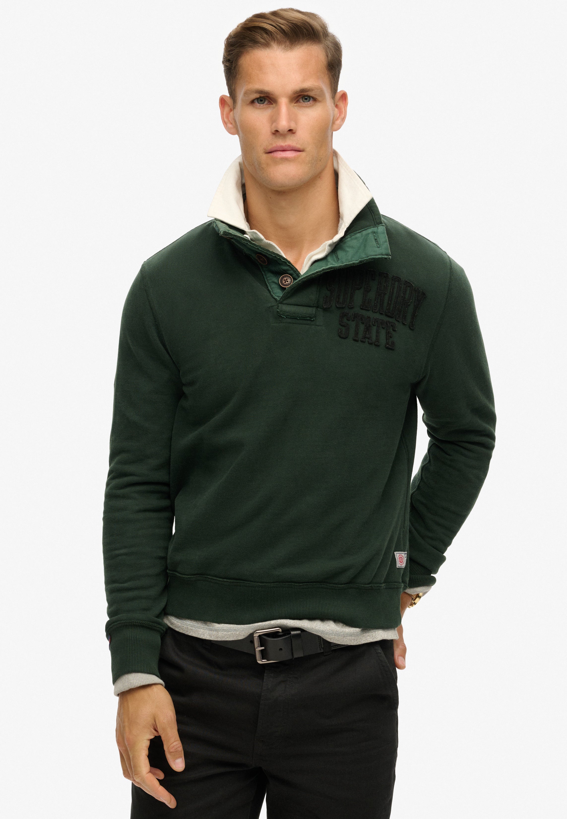 Vintage Athletic Half Button Jumper