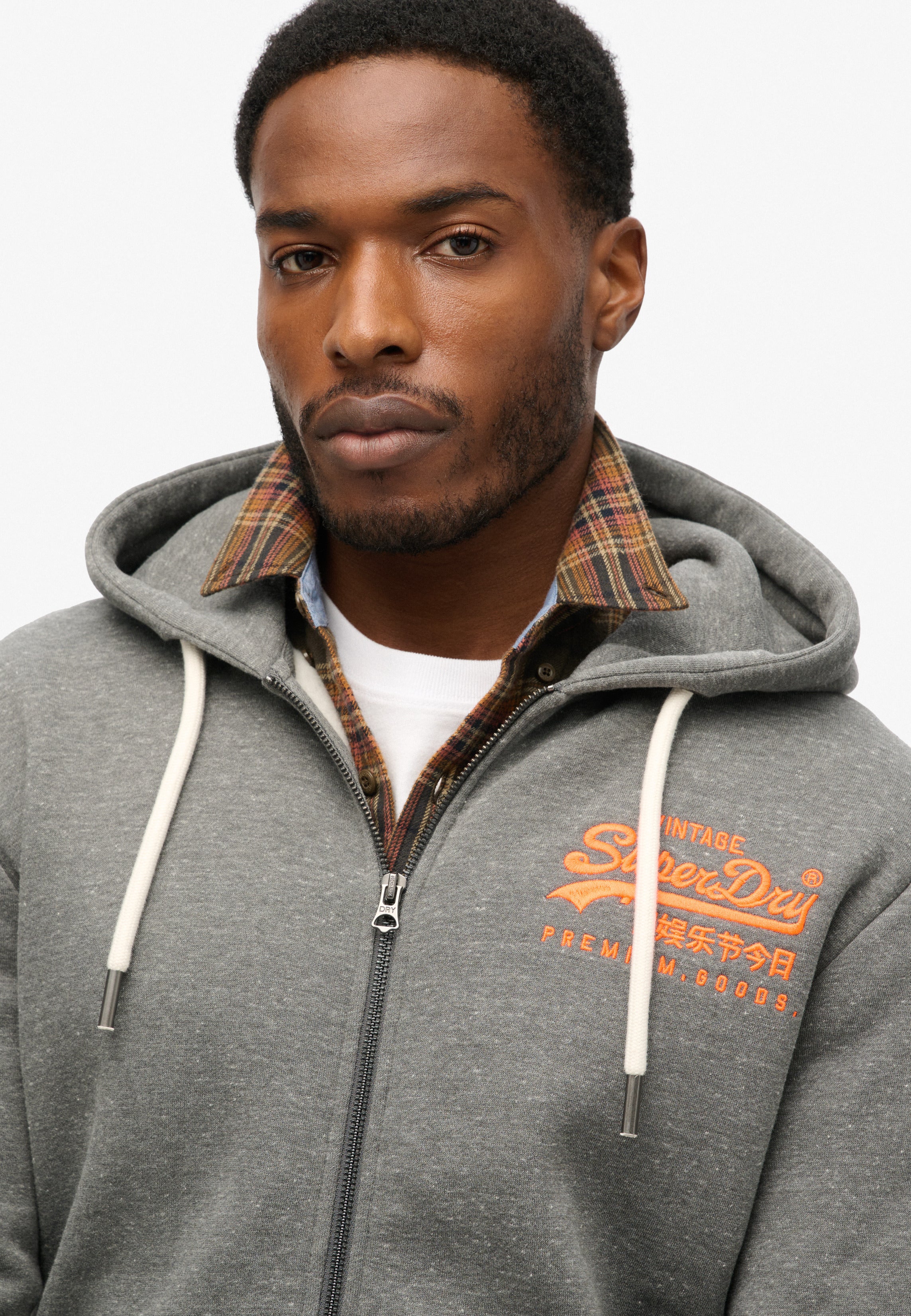 Neon Vintage Logo Graphic Zip Hoodie