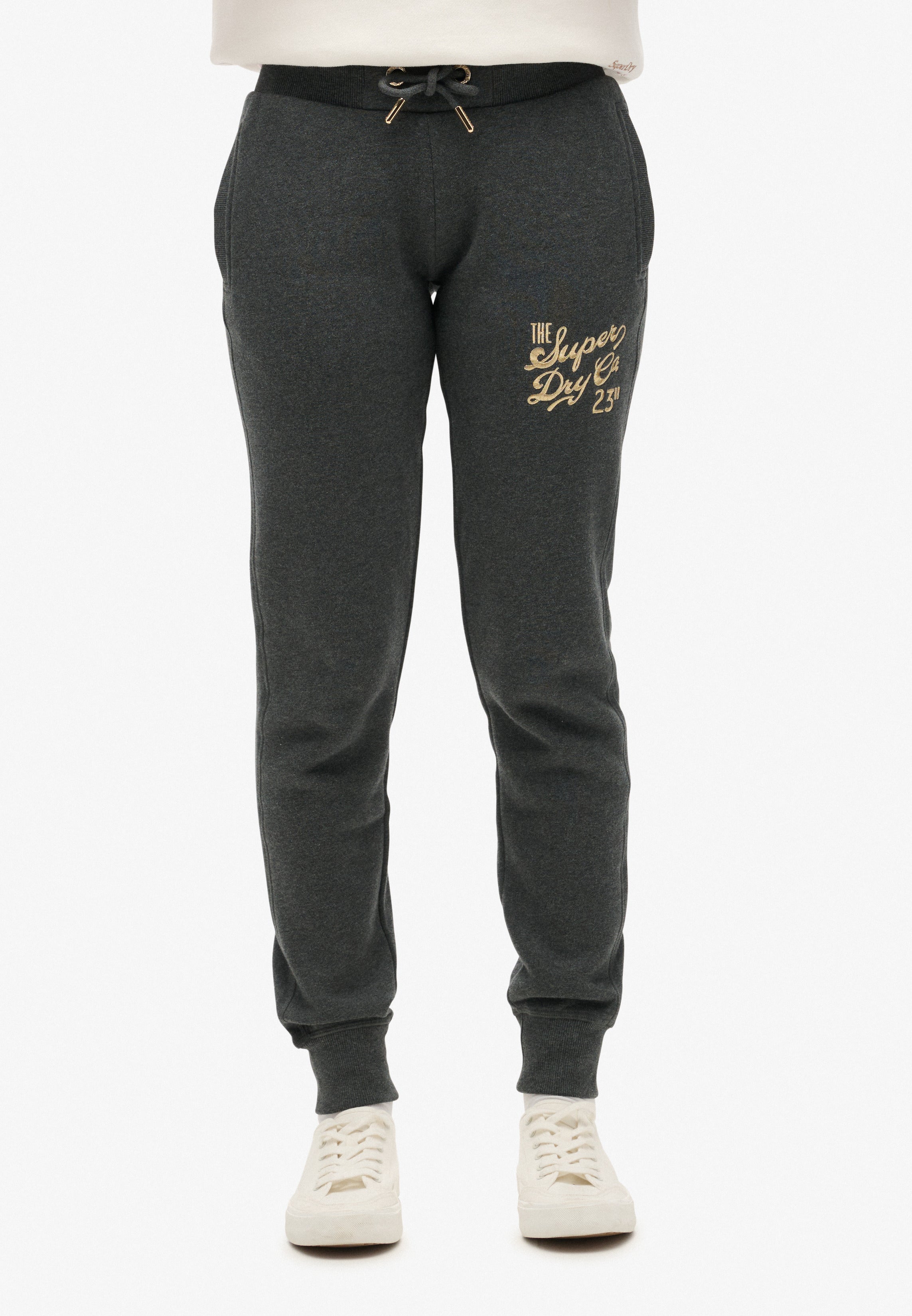 Luxe Metallic Logo Slim Joggers