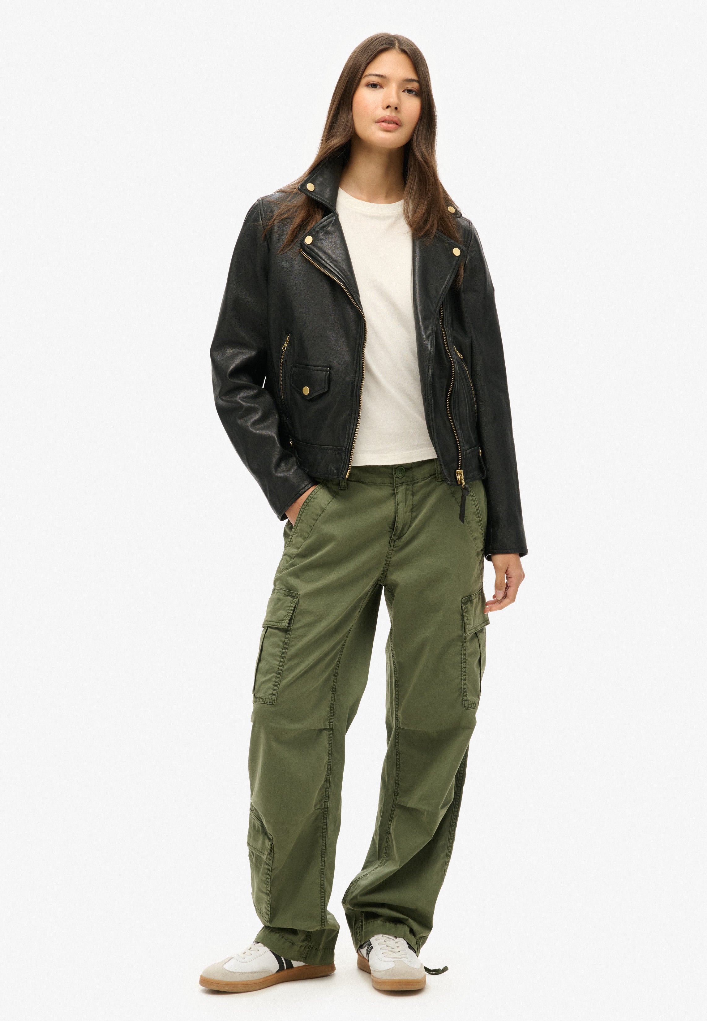 Low Rise Straight Cargo Pants