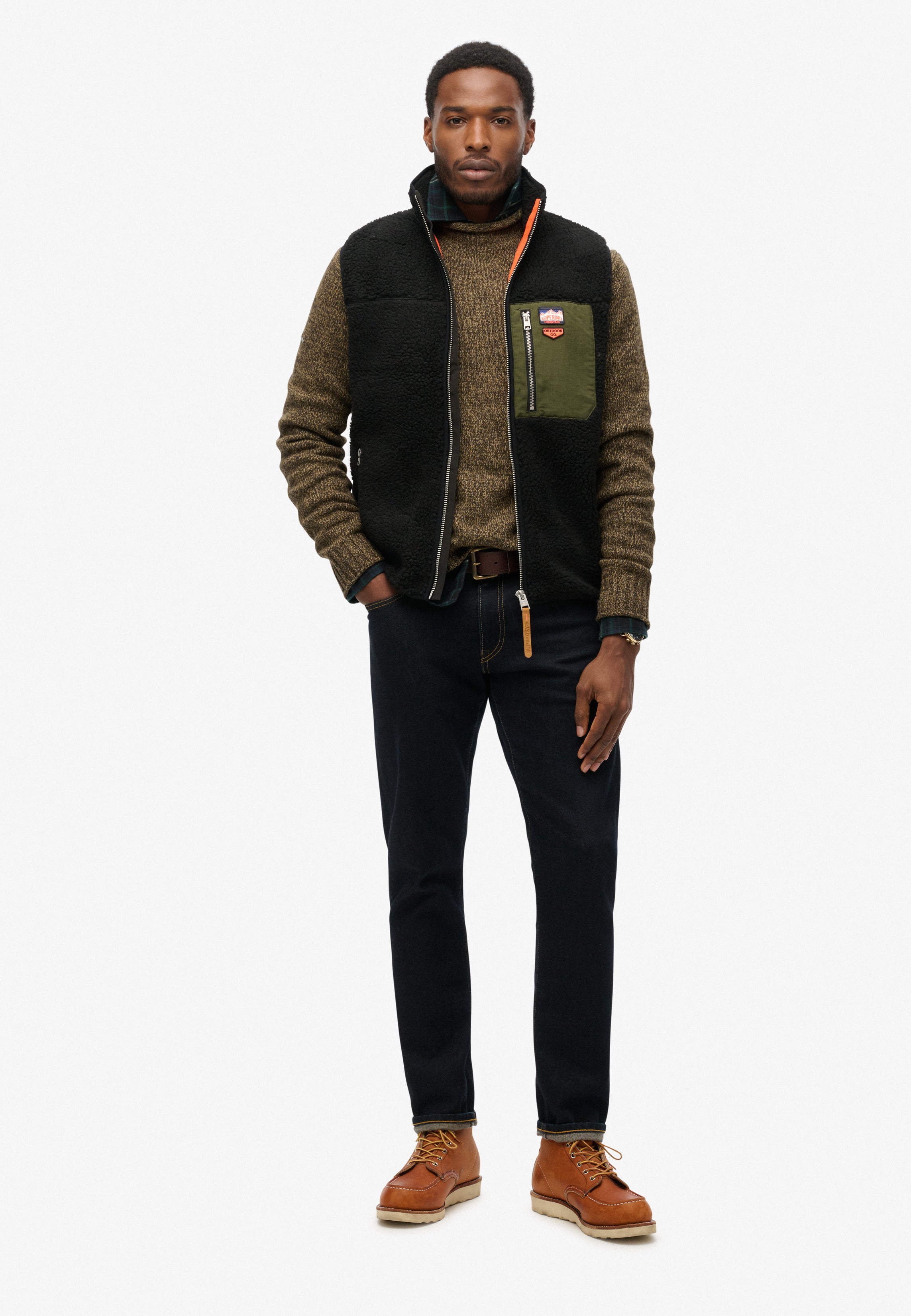 Vintage Retro Borg Fleece Gilet