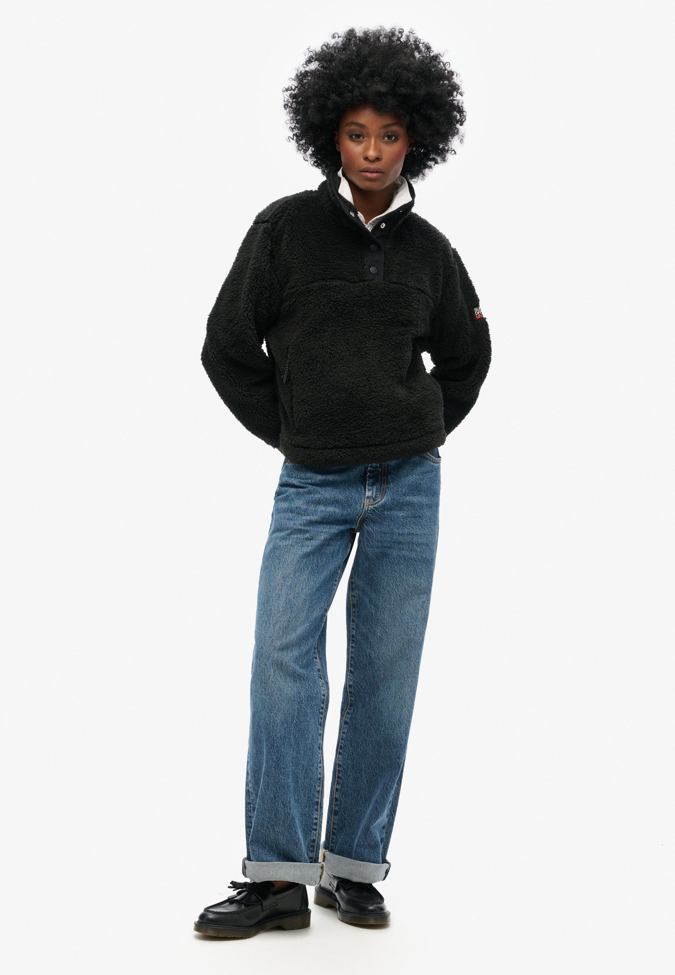 Super Soft Popper Neck Teddy Fleece