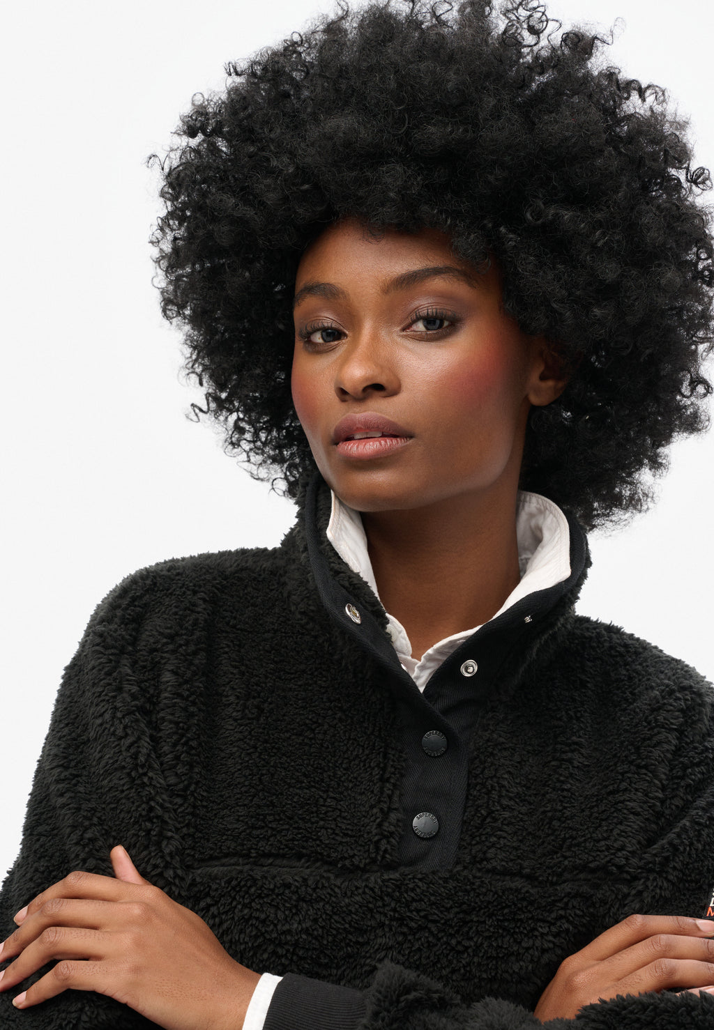 Super Soft Popper Neck Teddy Fleece