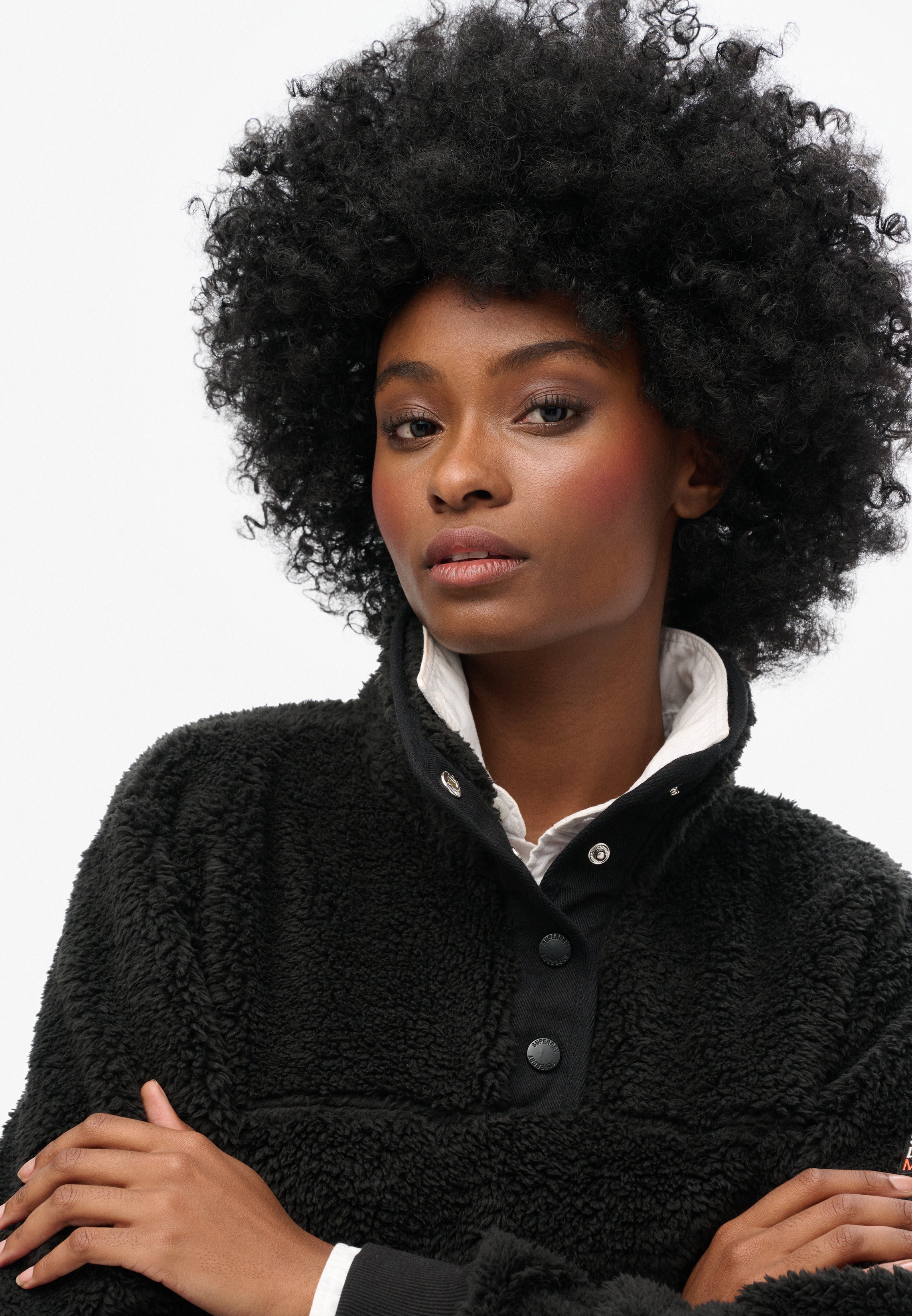 Super Soft Popper Neck Teddy Fleece