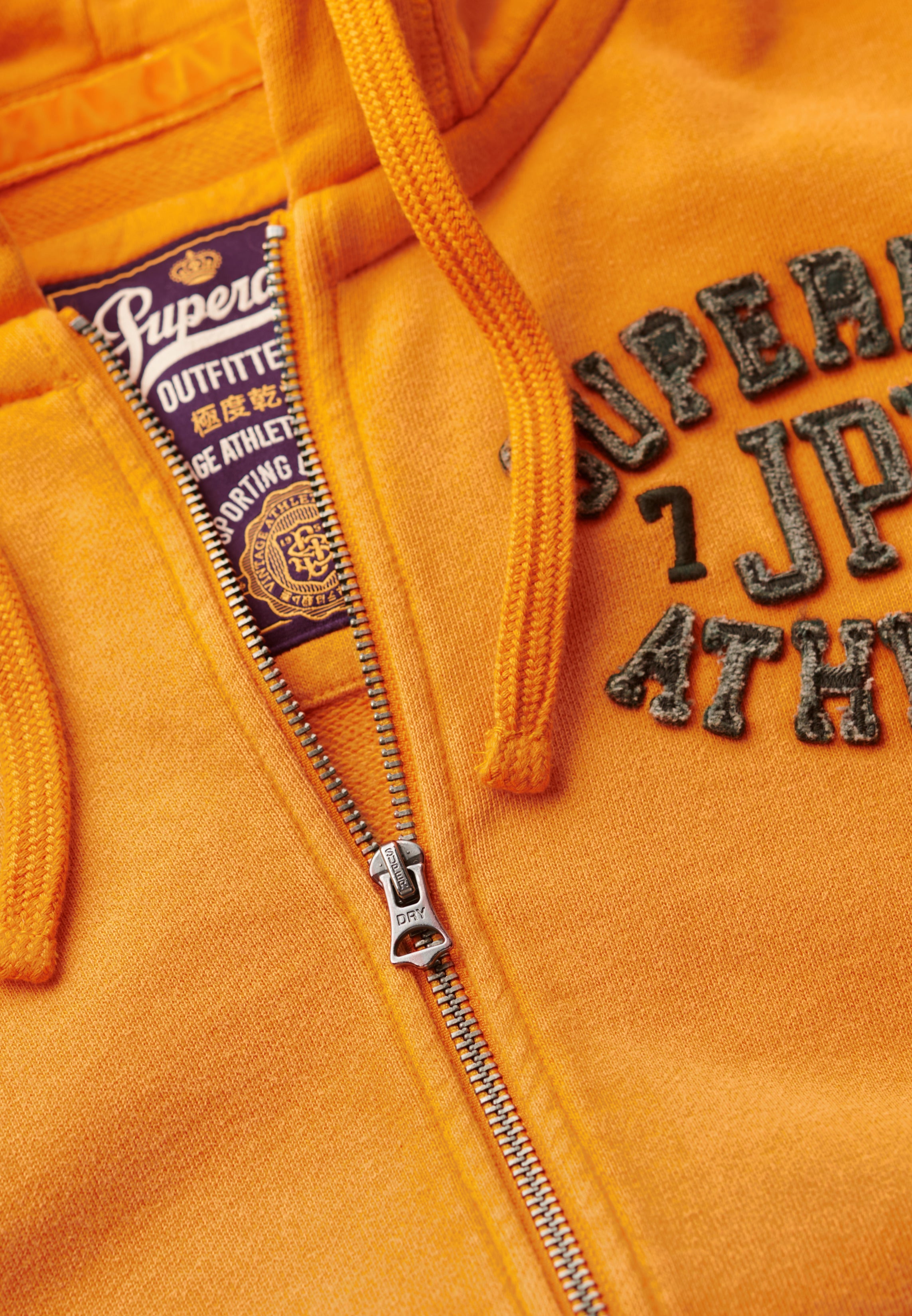 Vintage Athletic Zip Hoodie