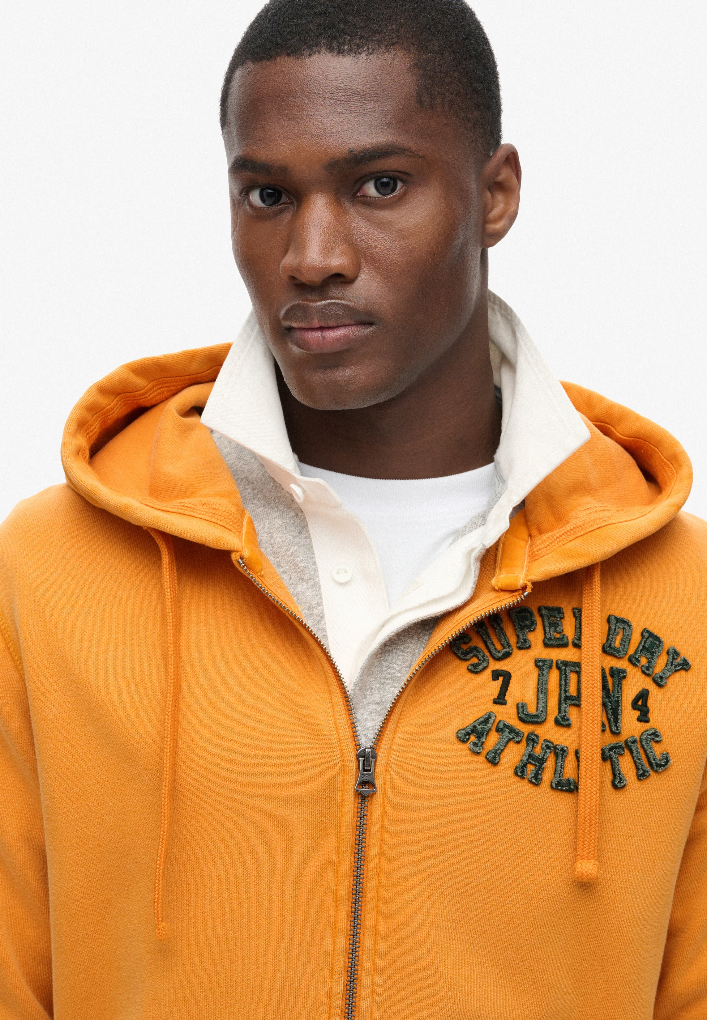 Vintage Athletic Zip Hoodie