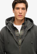 Contrast Stitch Relaxed Zip Hoodie