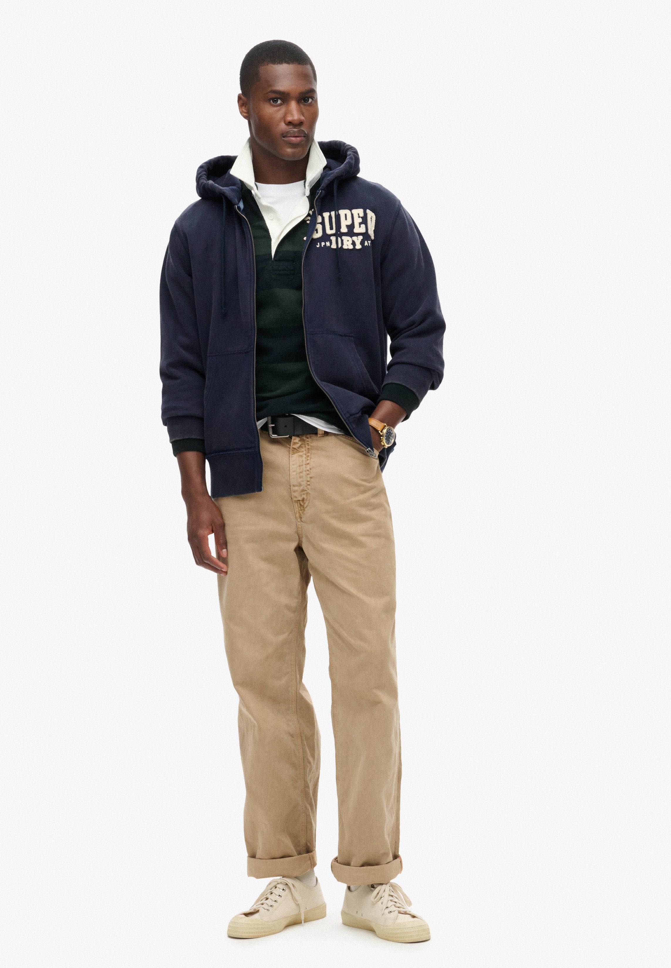 Vintage Athletic Zip Hoodie