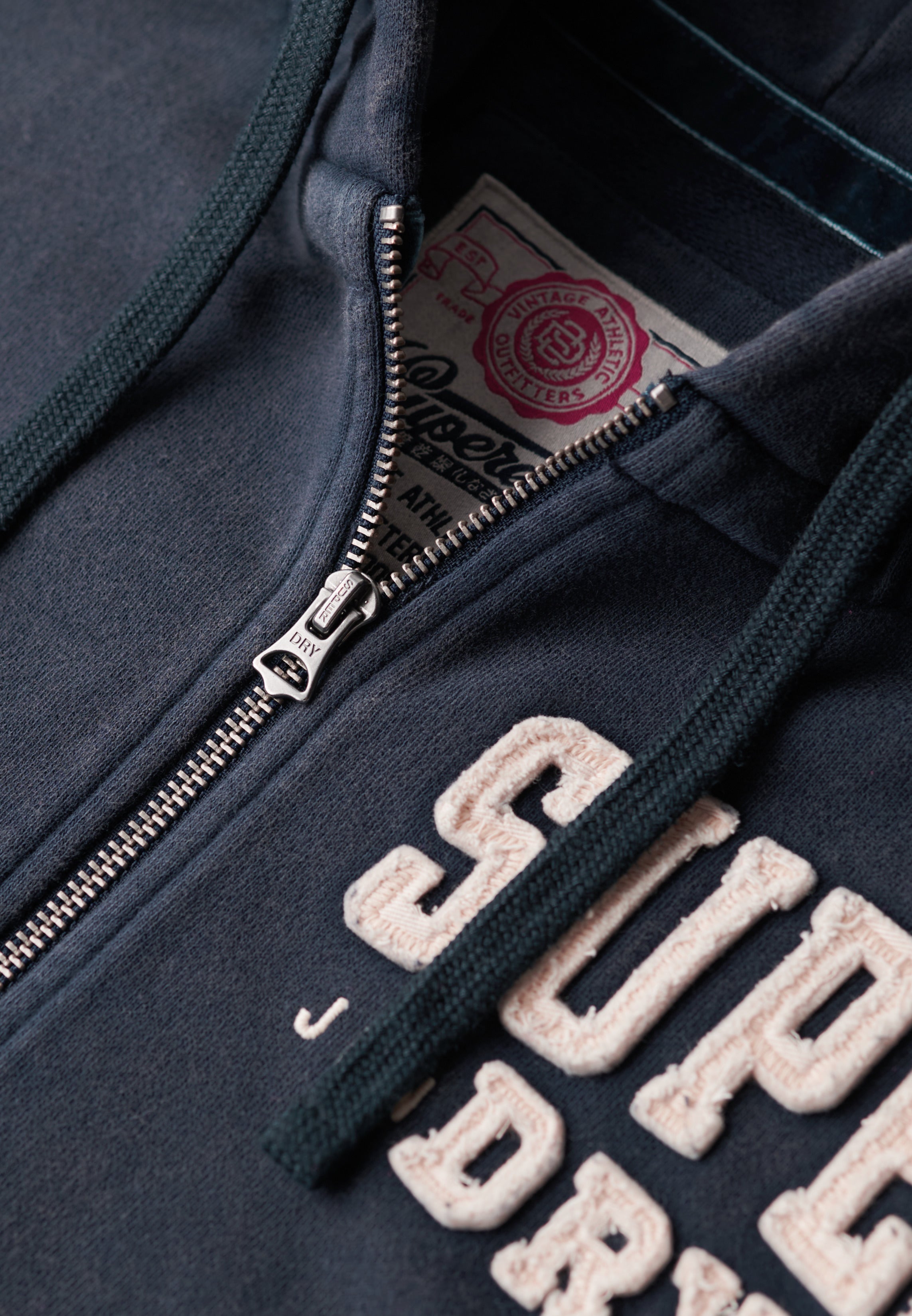 Vintage Athletic Zip Hoodie