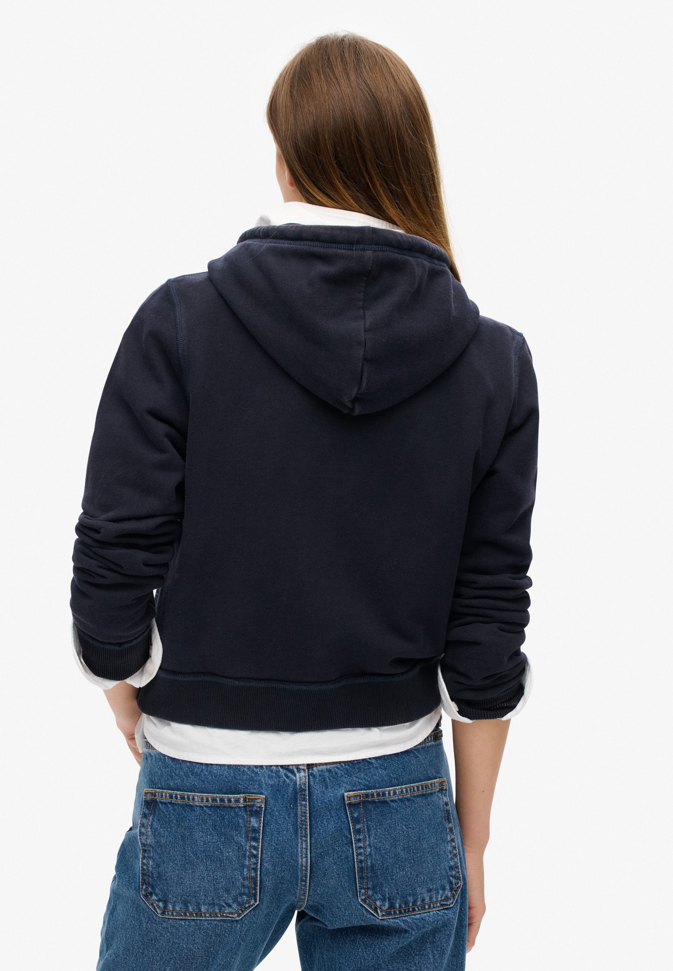 Athletic Essentials Relaxed Crop Zip-hoodie