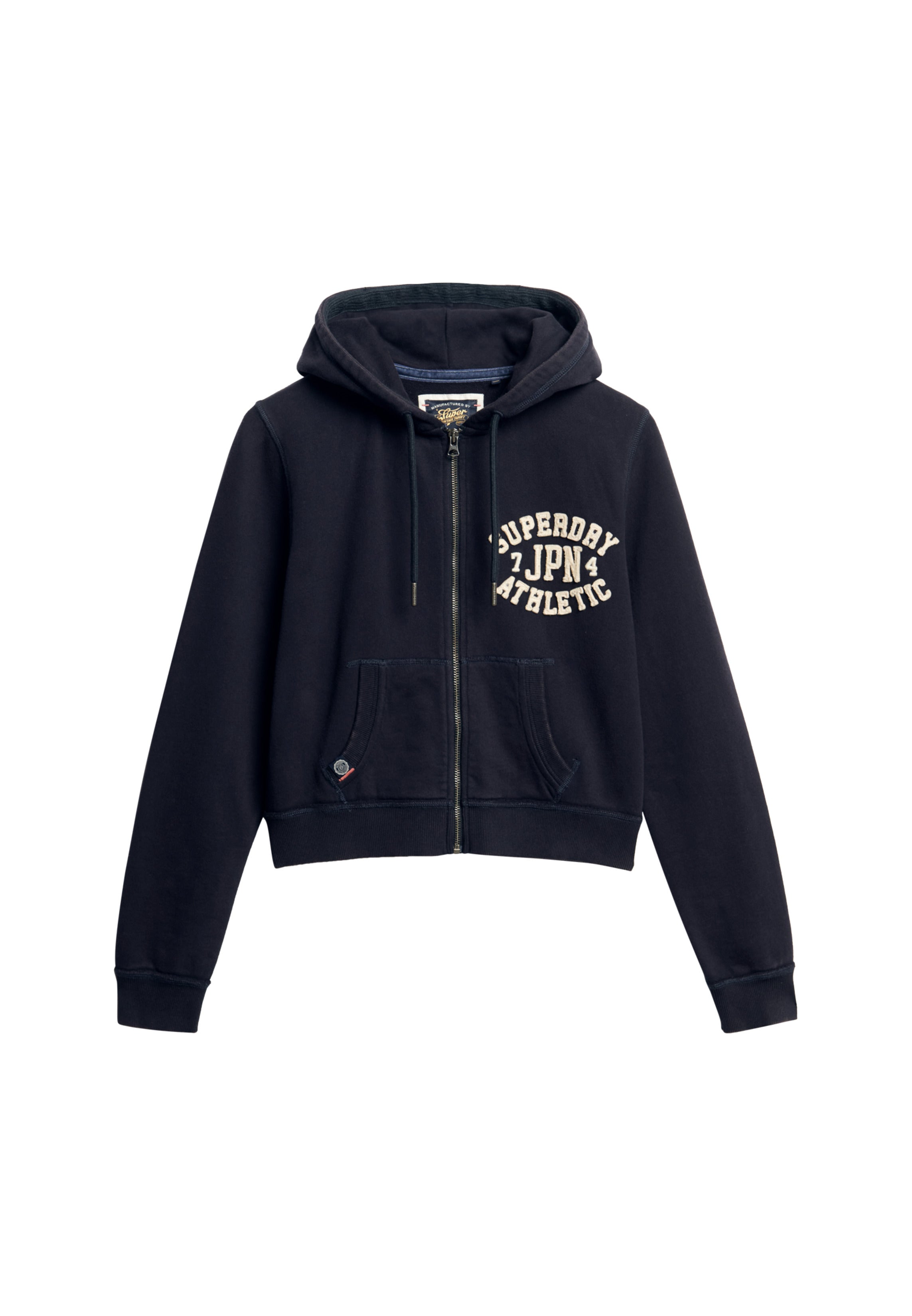 Athletic Essentials Relaxed Crop Zip-hoodie