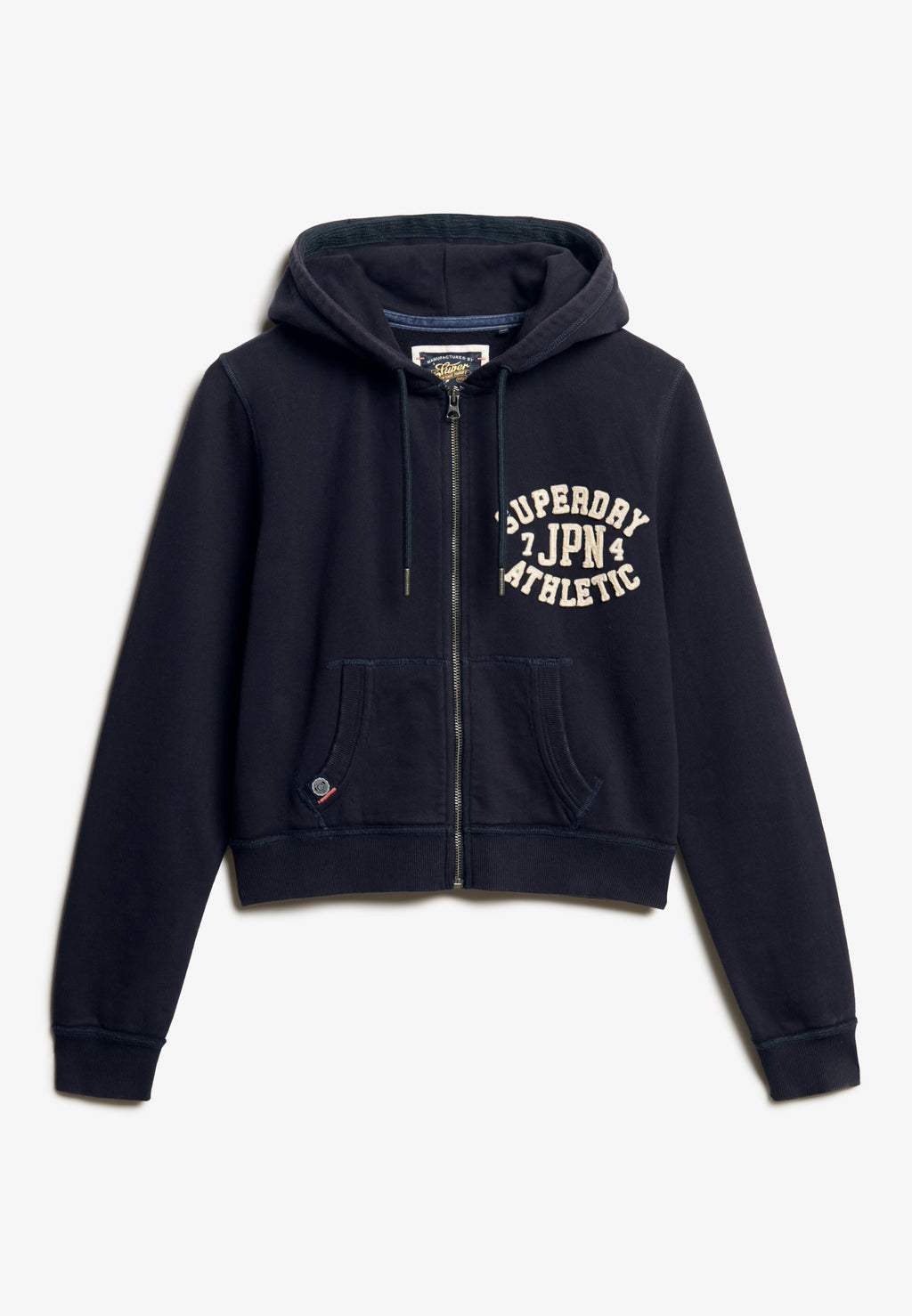 Athletic Essentials Relaxed Crop Zip-hoodie