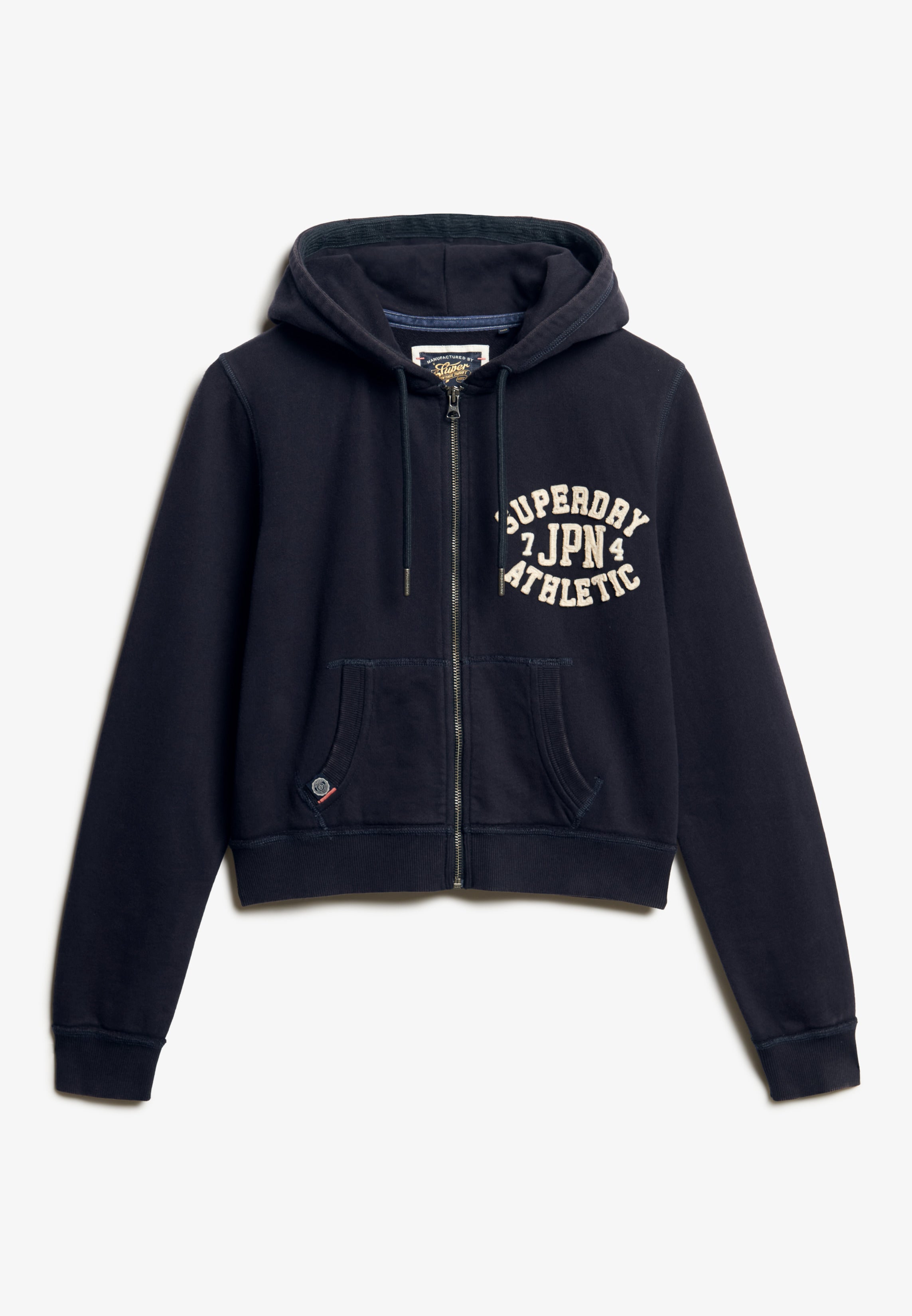 Athletic Essentials Relaxed Crop Zip-hoodie