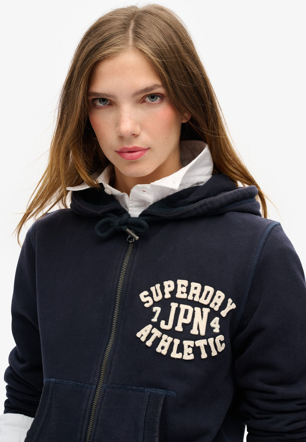 Athletic Essentials Relaxed Crop Zip-hoodie