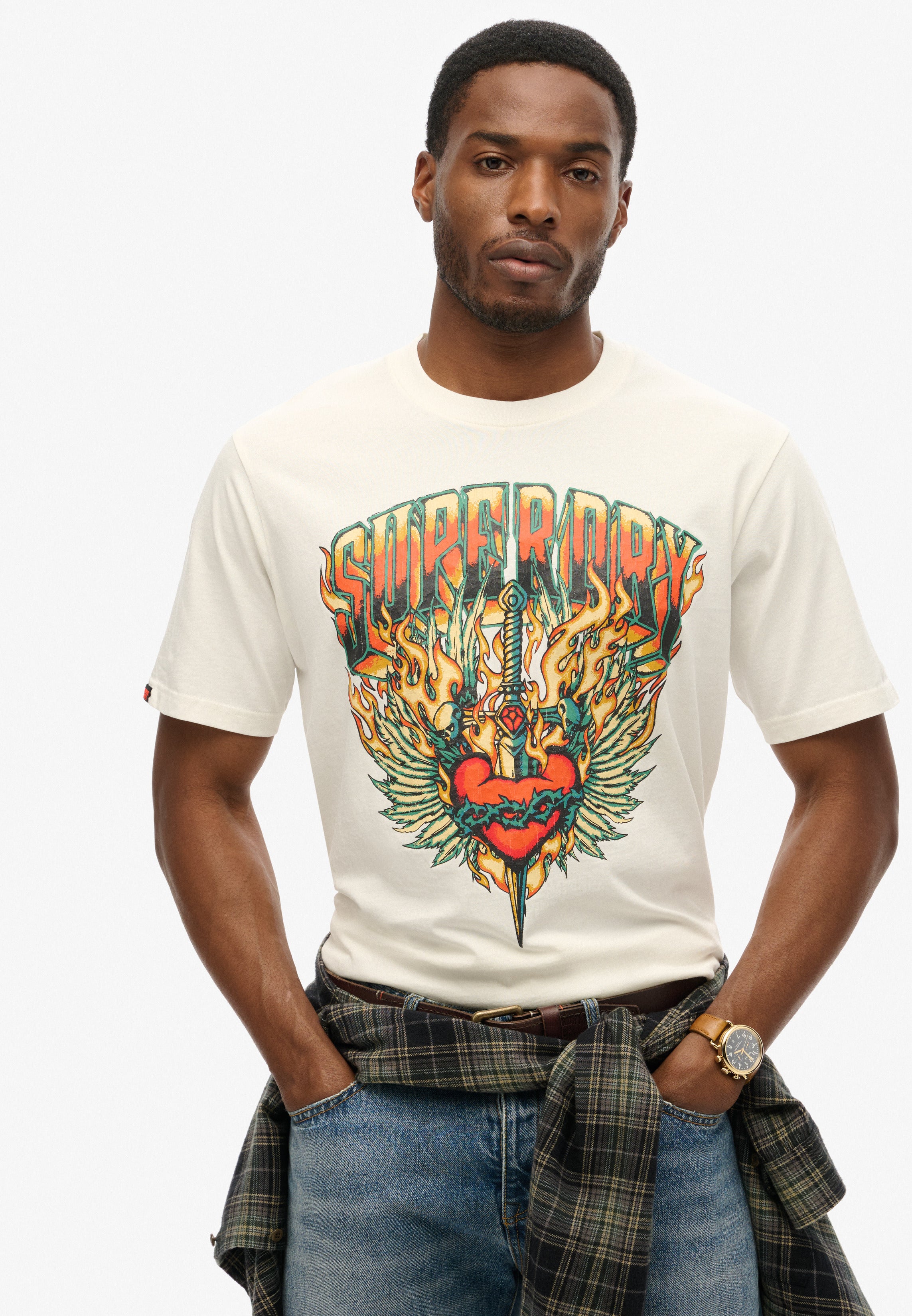 Biker Rock Graphic Loose T-Shirt