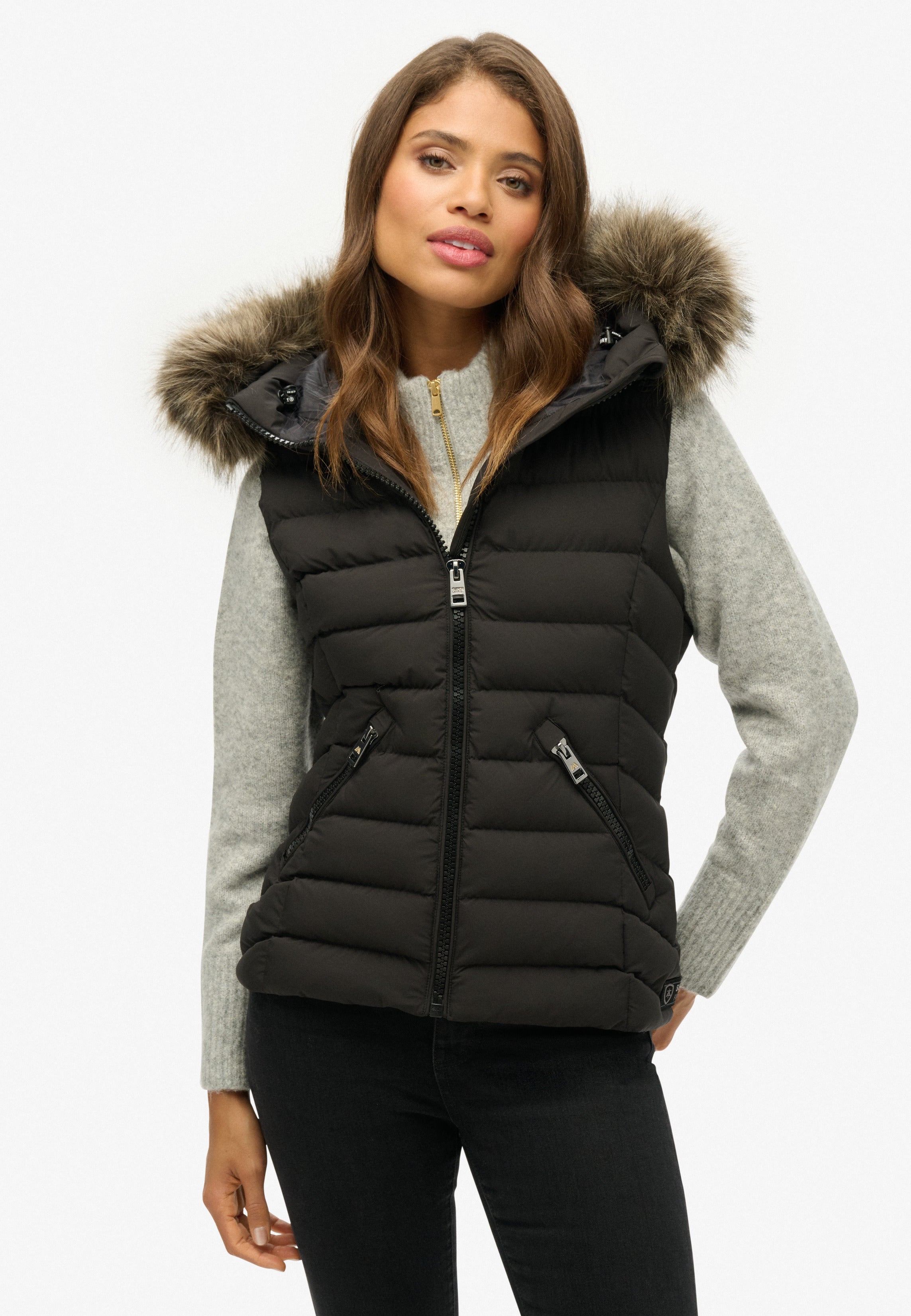 Fuji Faux Fur Hooded Gilet
