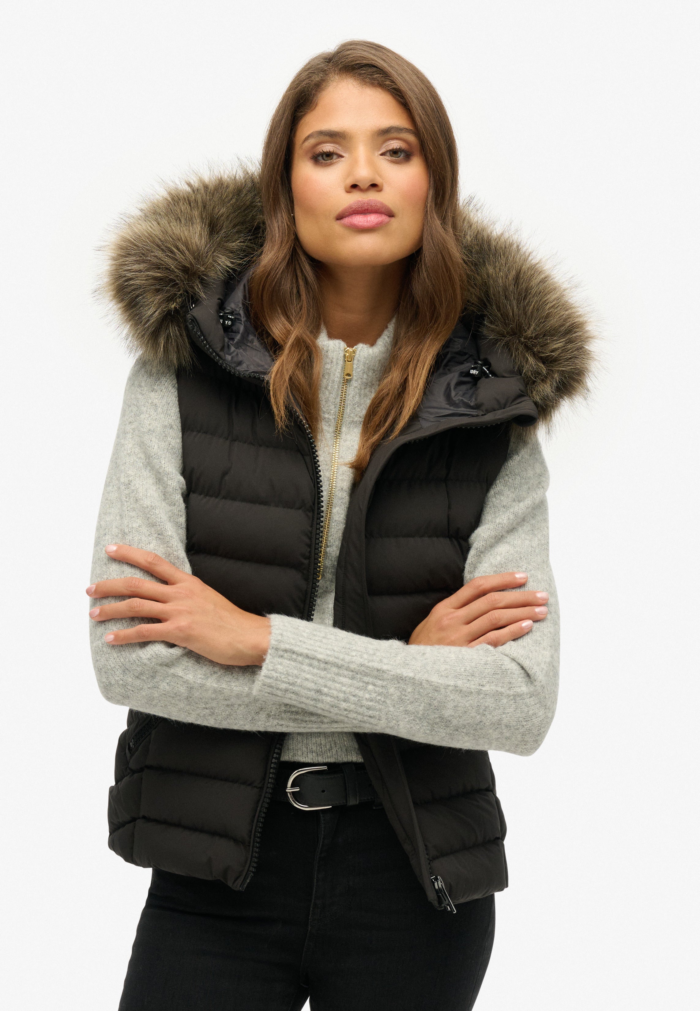 Fuji Faux Fur Hooded Gilet