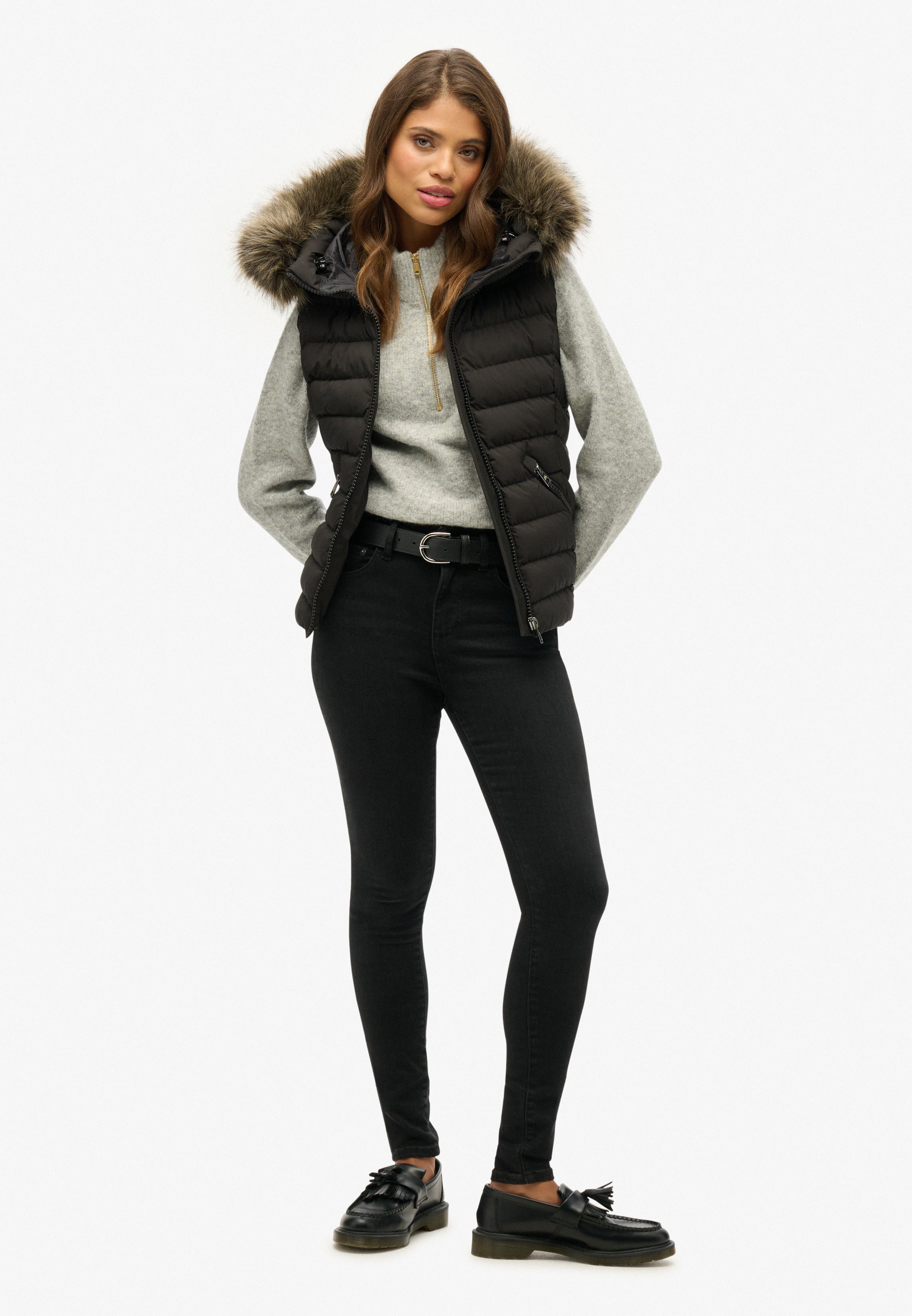 Fuji Faux Fur Hooded Gilet