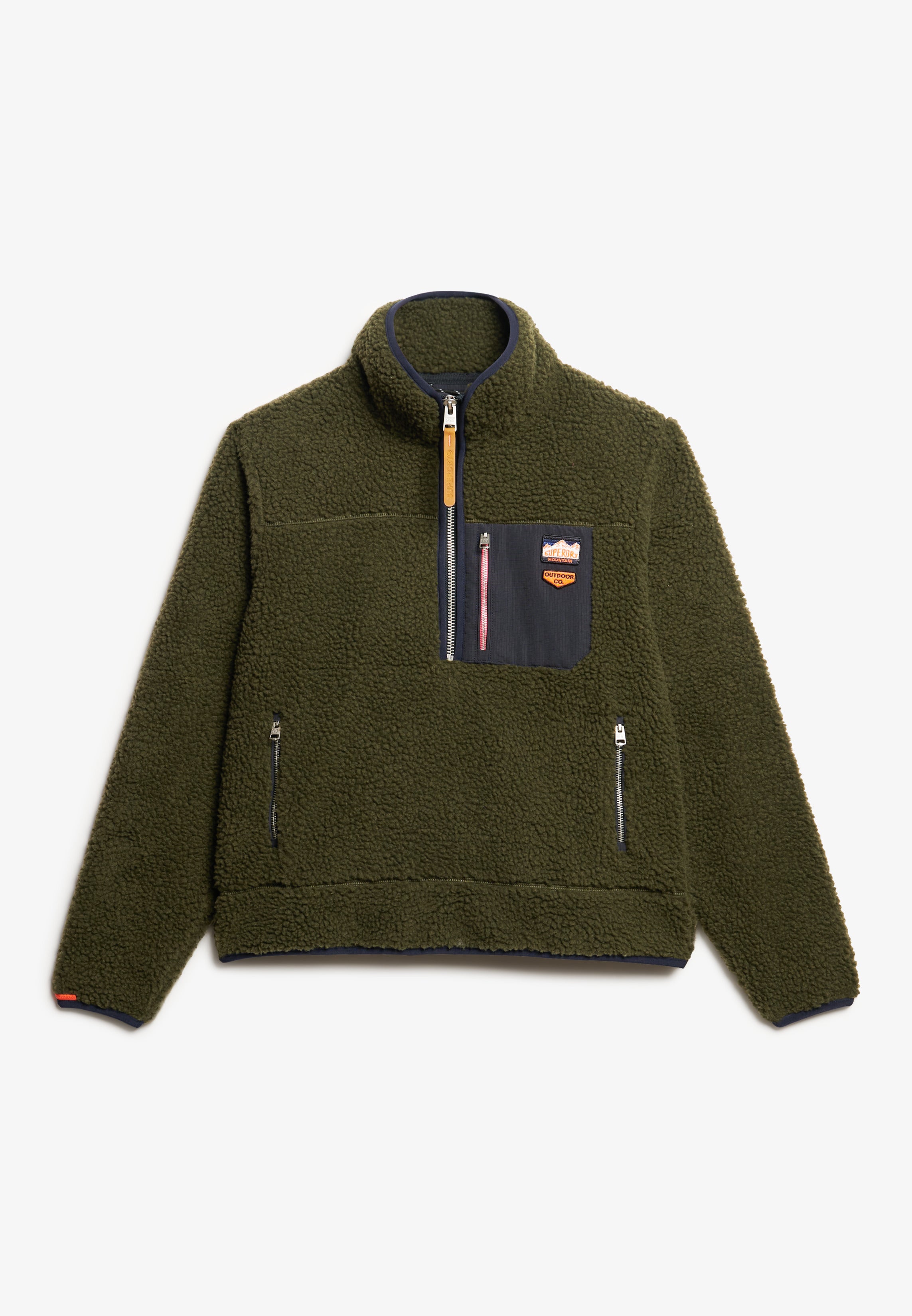 Vintage Retro Half Zip Fleece Jumper