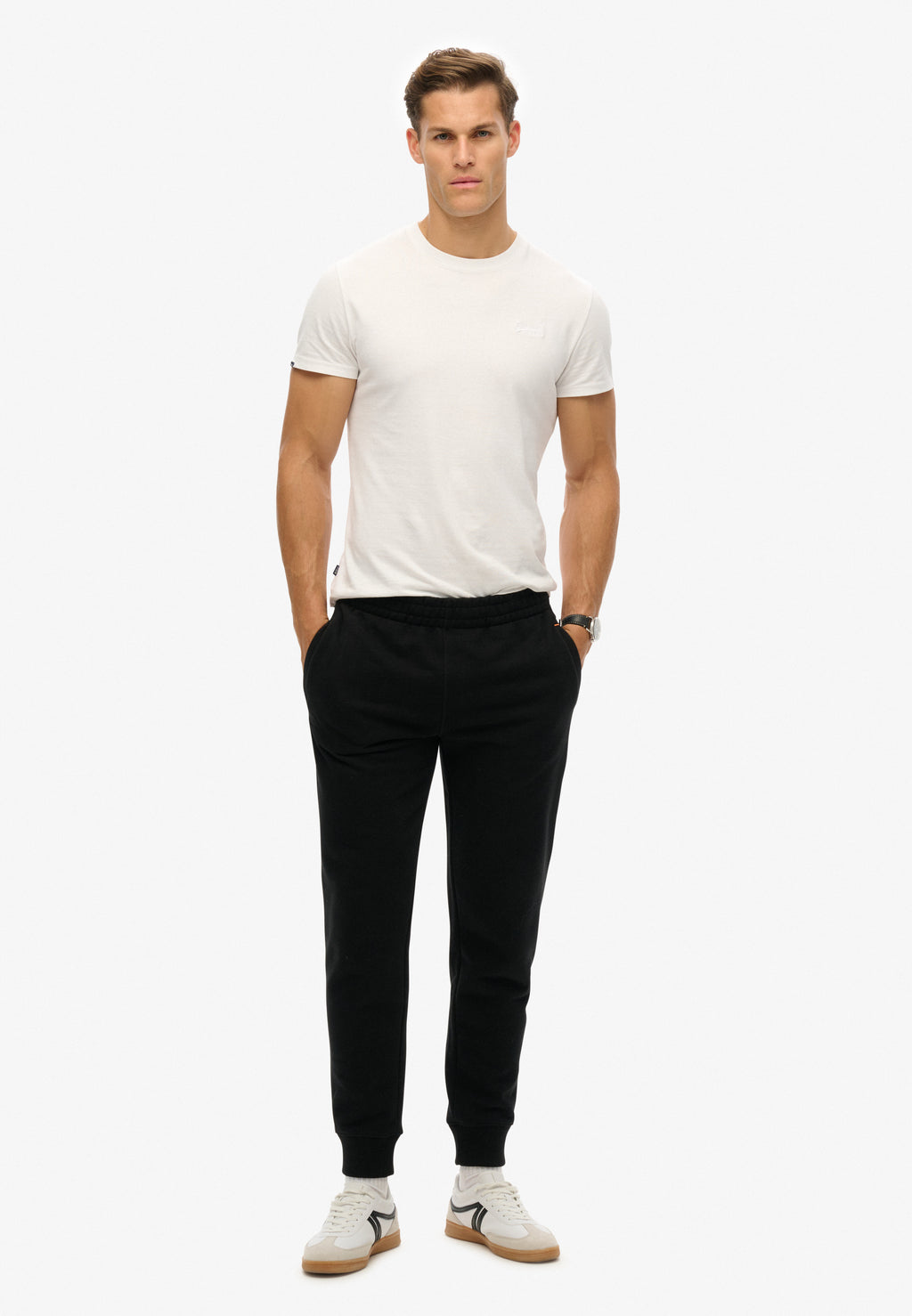 Essential Logo Half Brushed Joggers