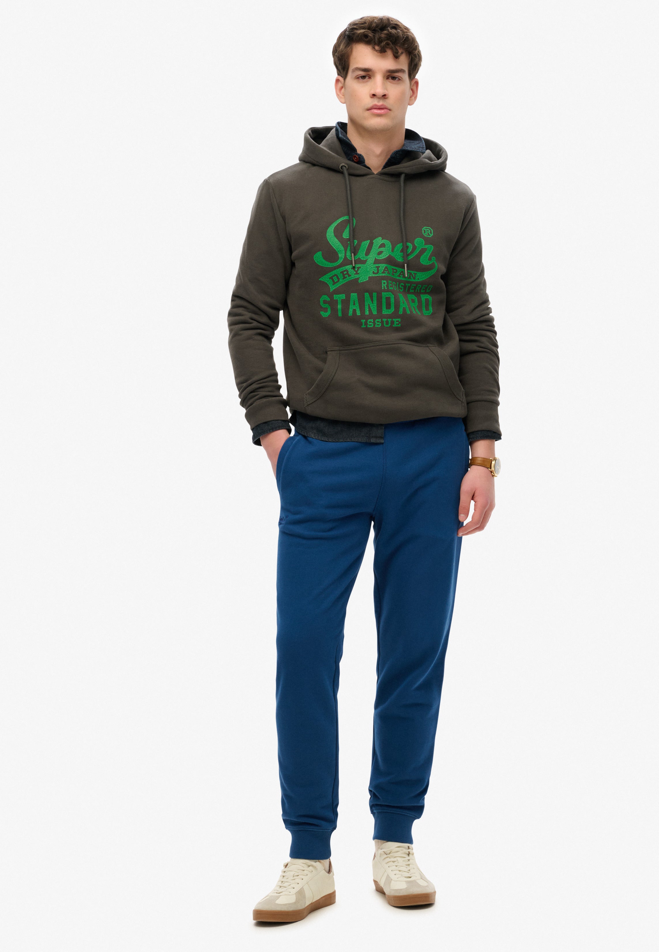 Essential Logo Half Brushed Joggers