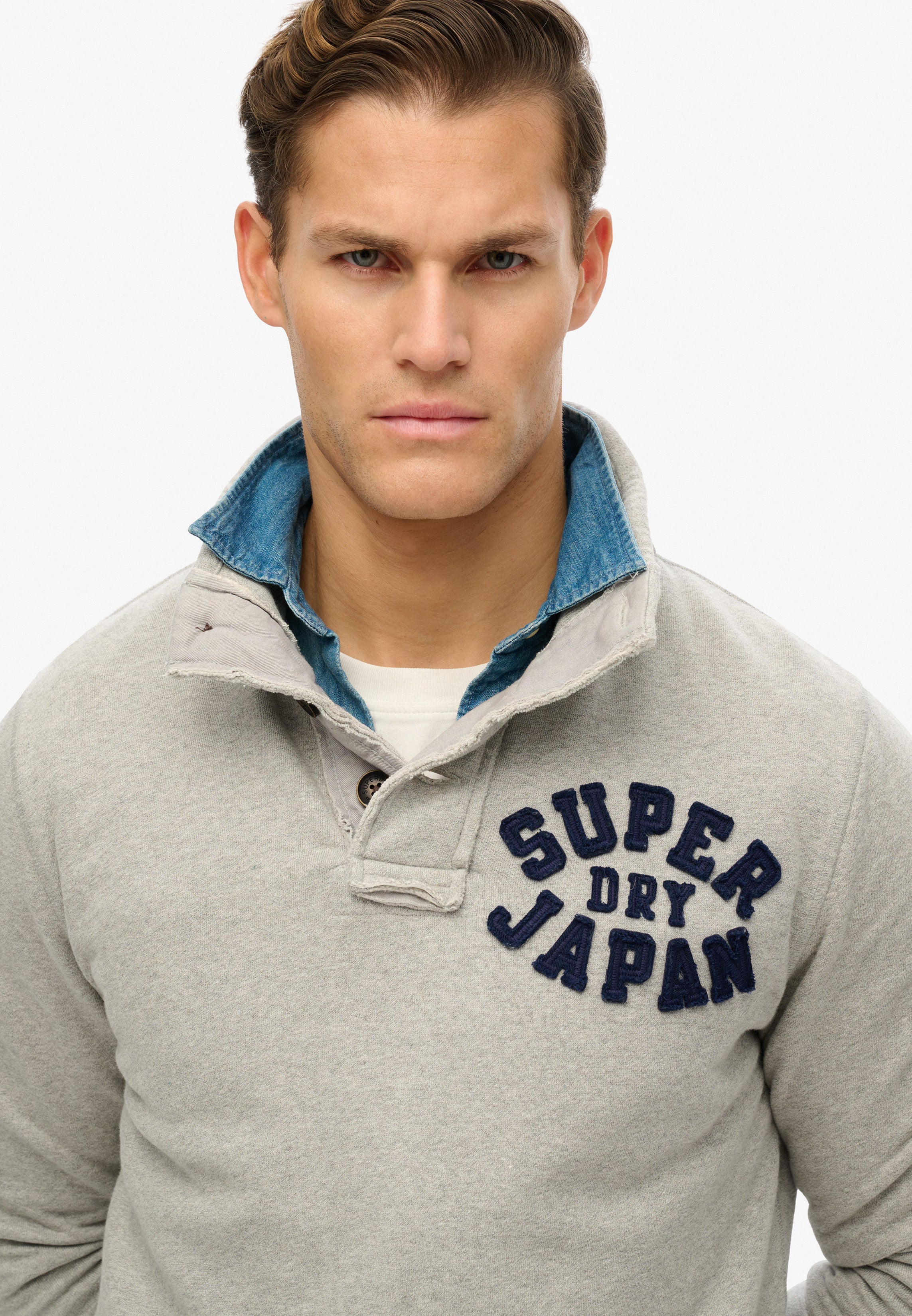 سويت شيرت رياضي عتيق من نوع Henley