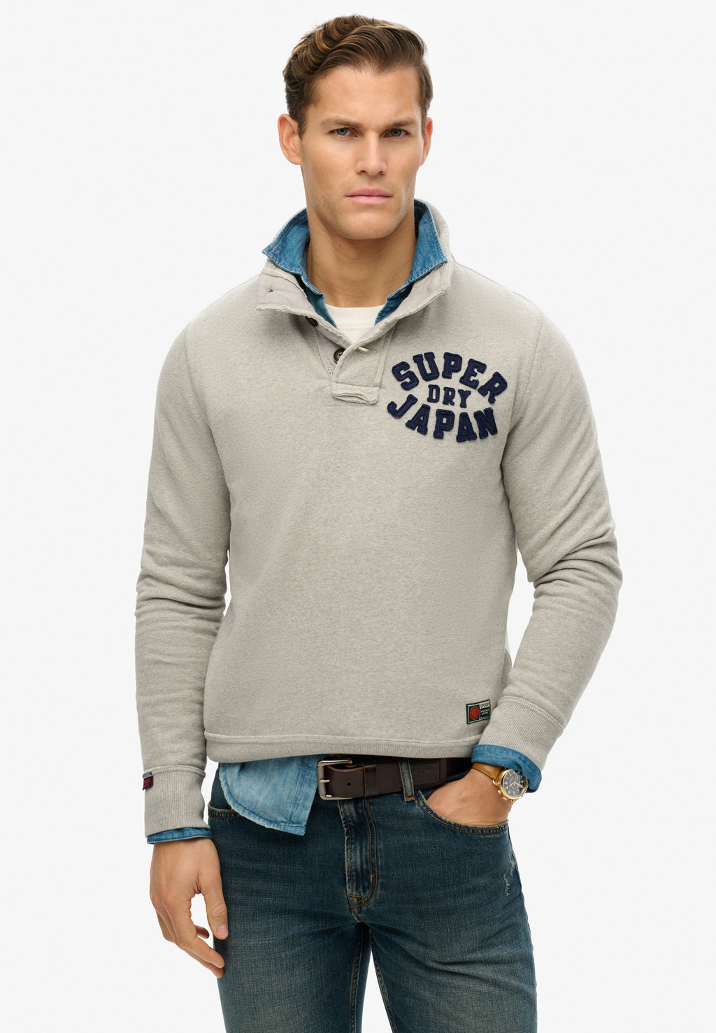 سويت شيرت رياضي عتيق من نوع Henley