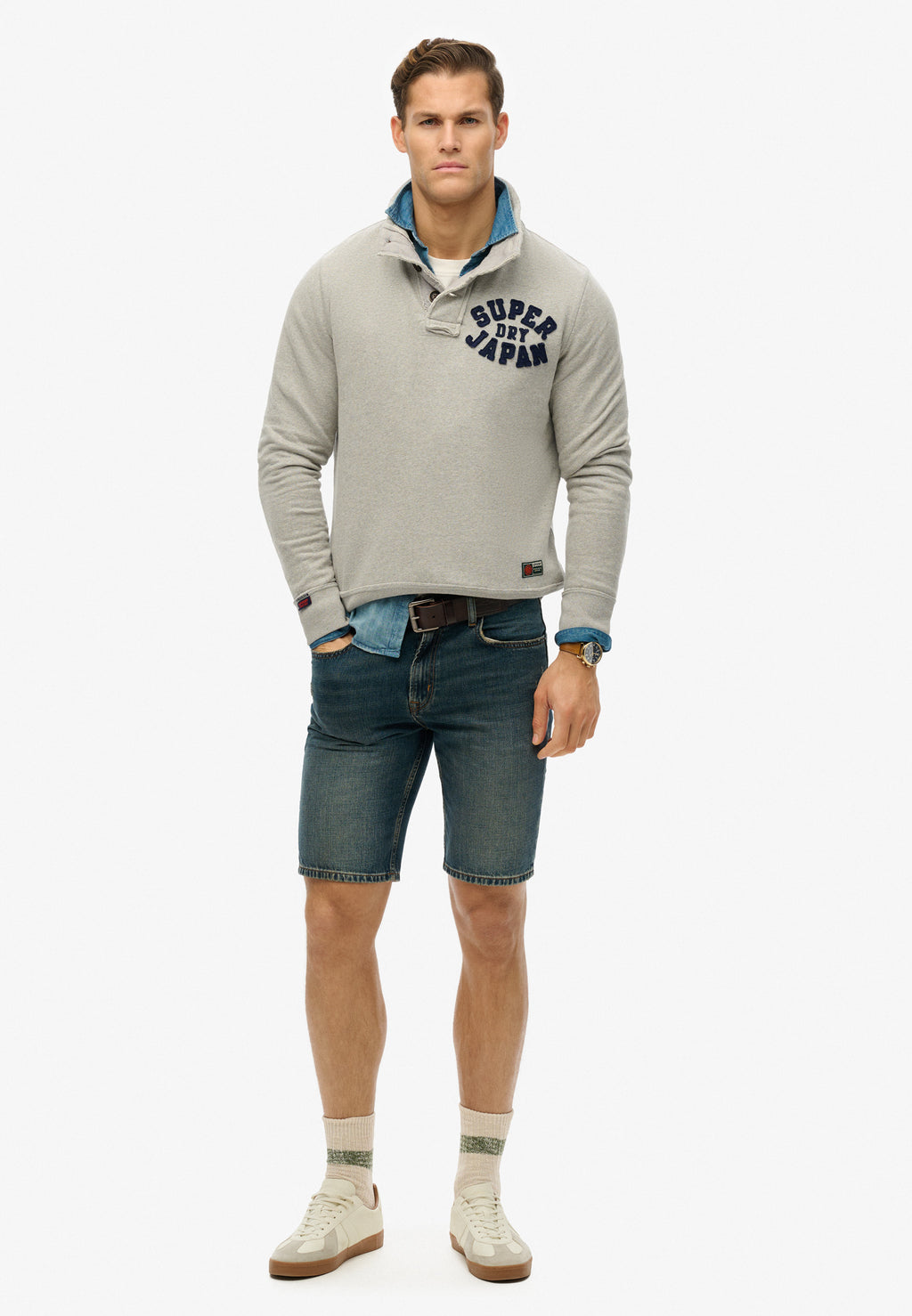 سويت شيرت رياضي عتيق من نوع Henley