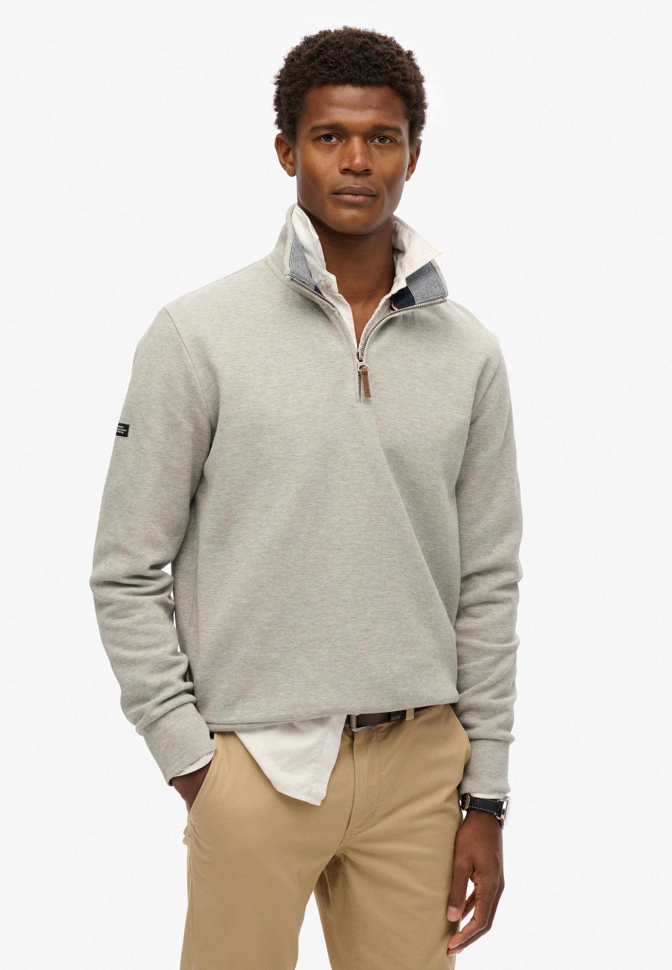 Core Pique Half Zip Sweatshirt