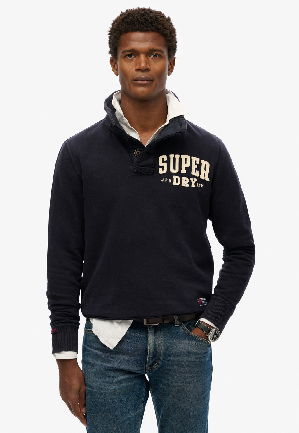سويت شيرت رياضي عتيق من نوع Henley