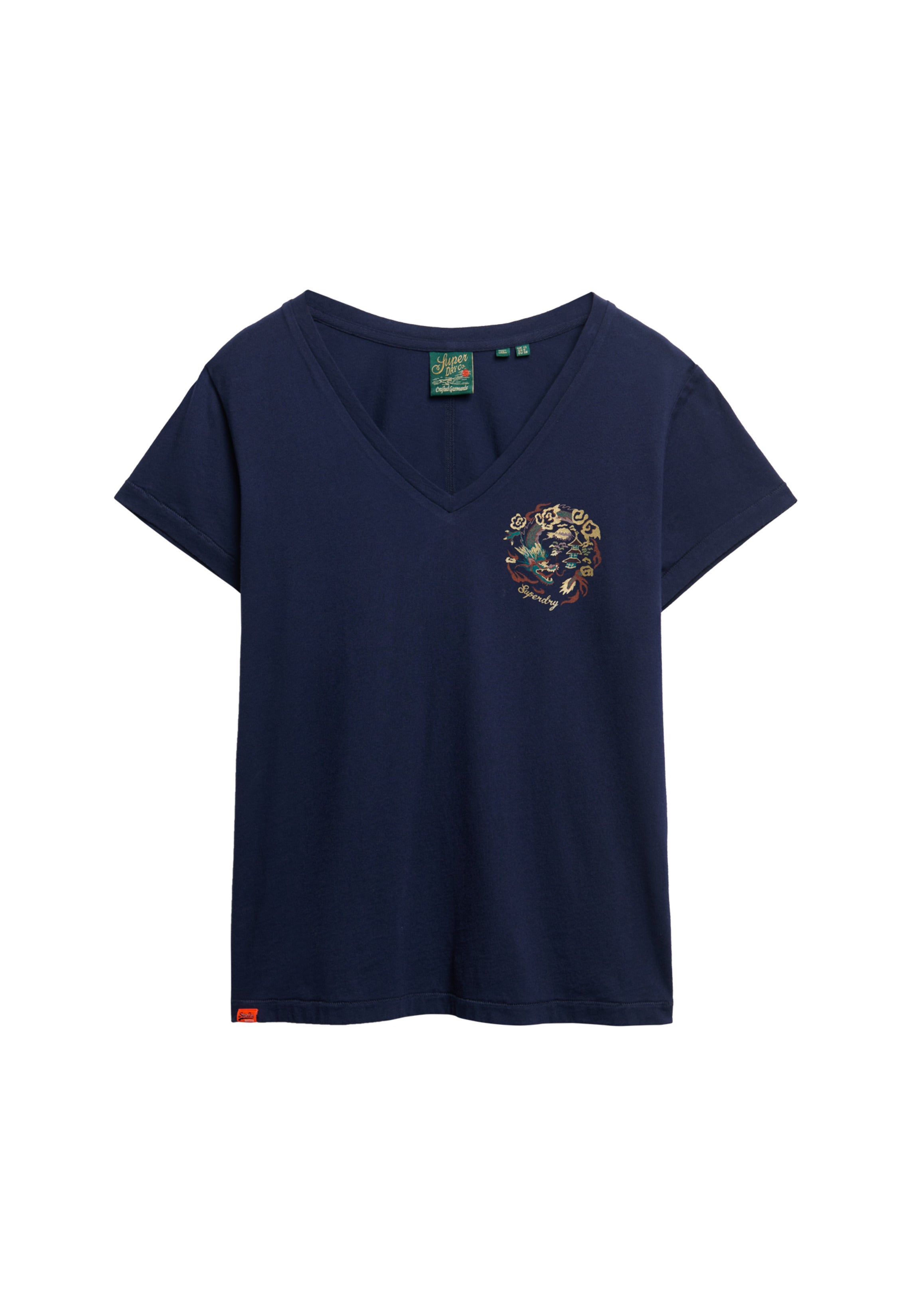Suika Metallic Relaxed V-Neck T-Shirt
