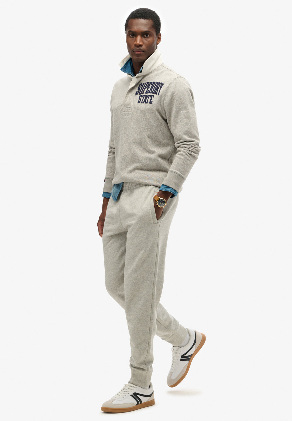 Essential Logo Half Brushed Joggers