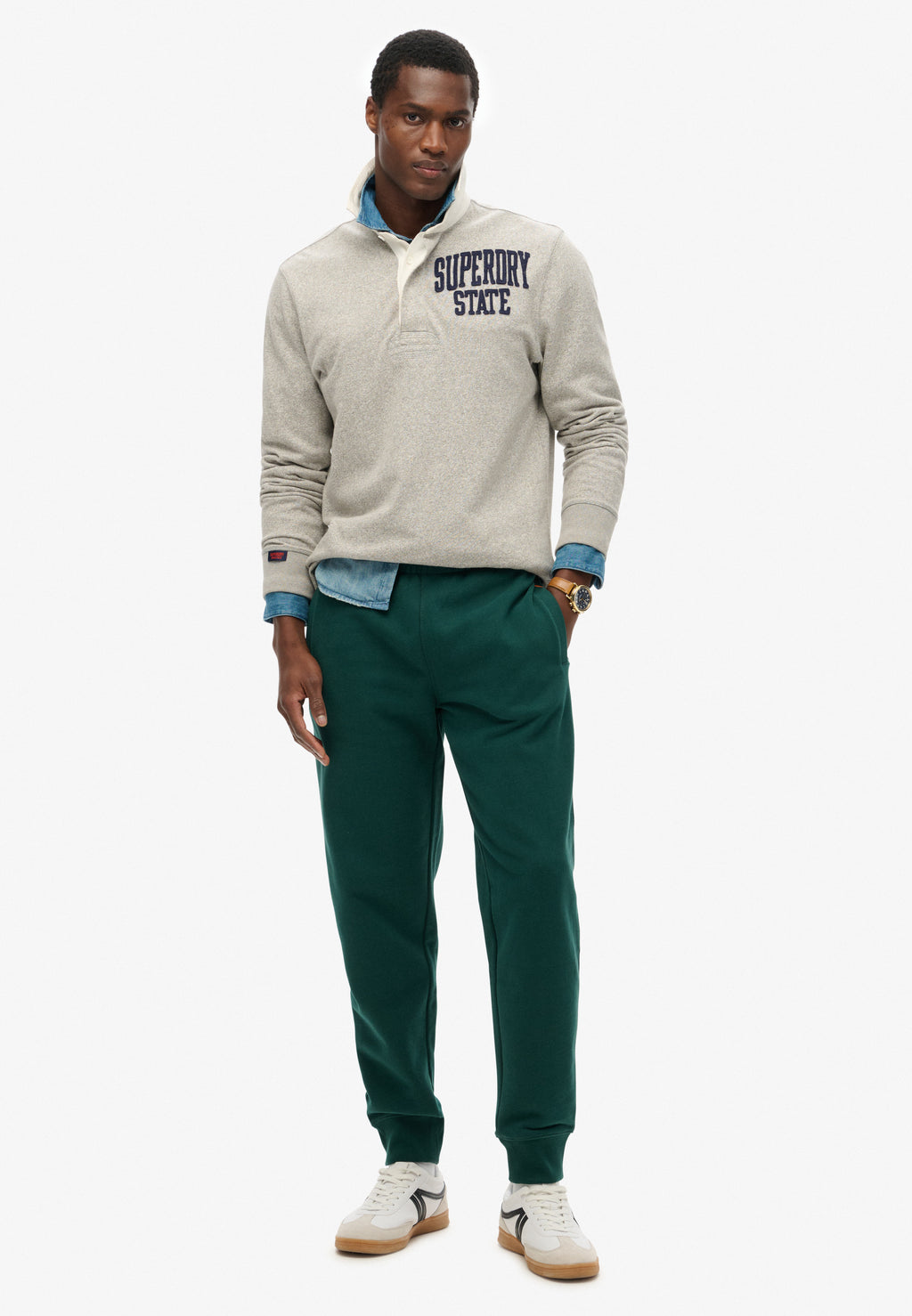 Essential Logo Half Brushed Joggers