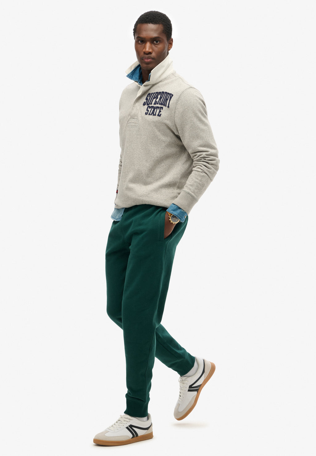 Essential Logo Half Brushed Joggers