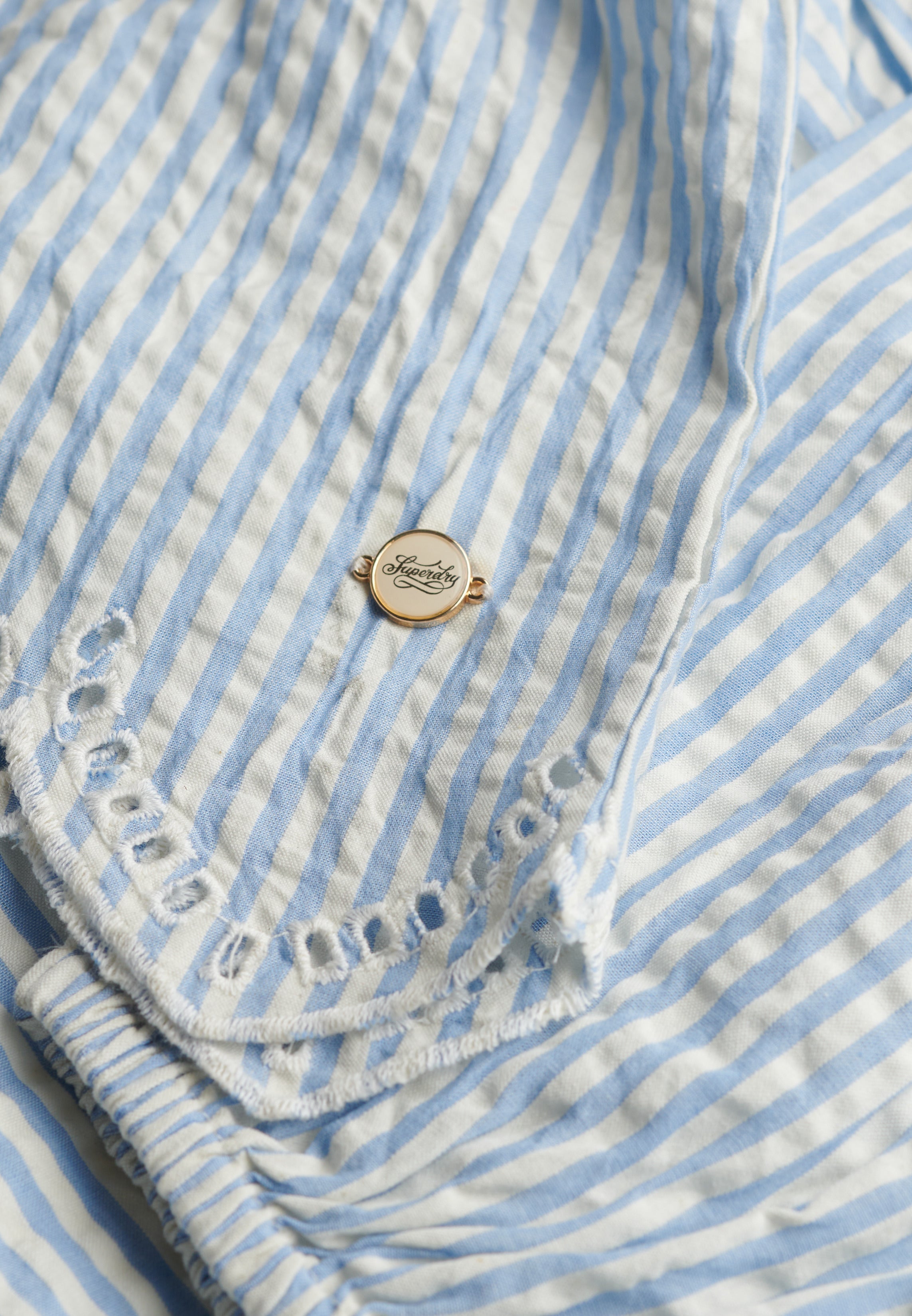 Broderie Tiered Mini Dress