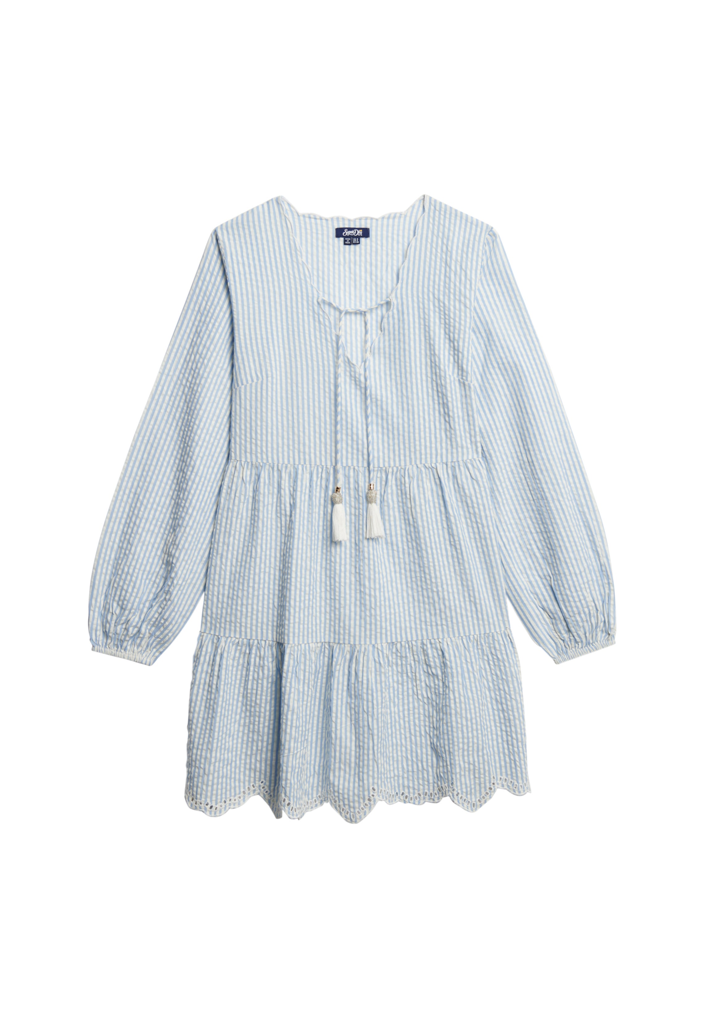 Broderie Tiered Mini Dress