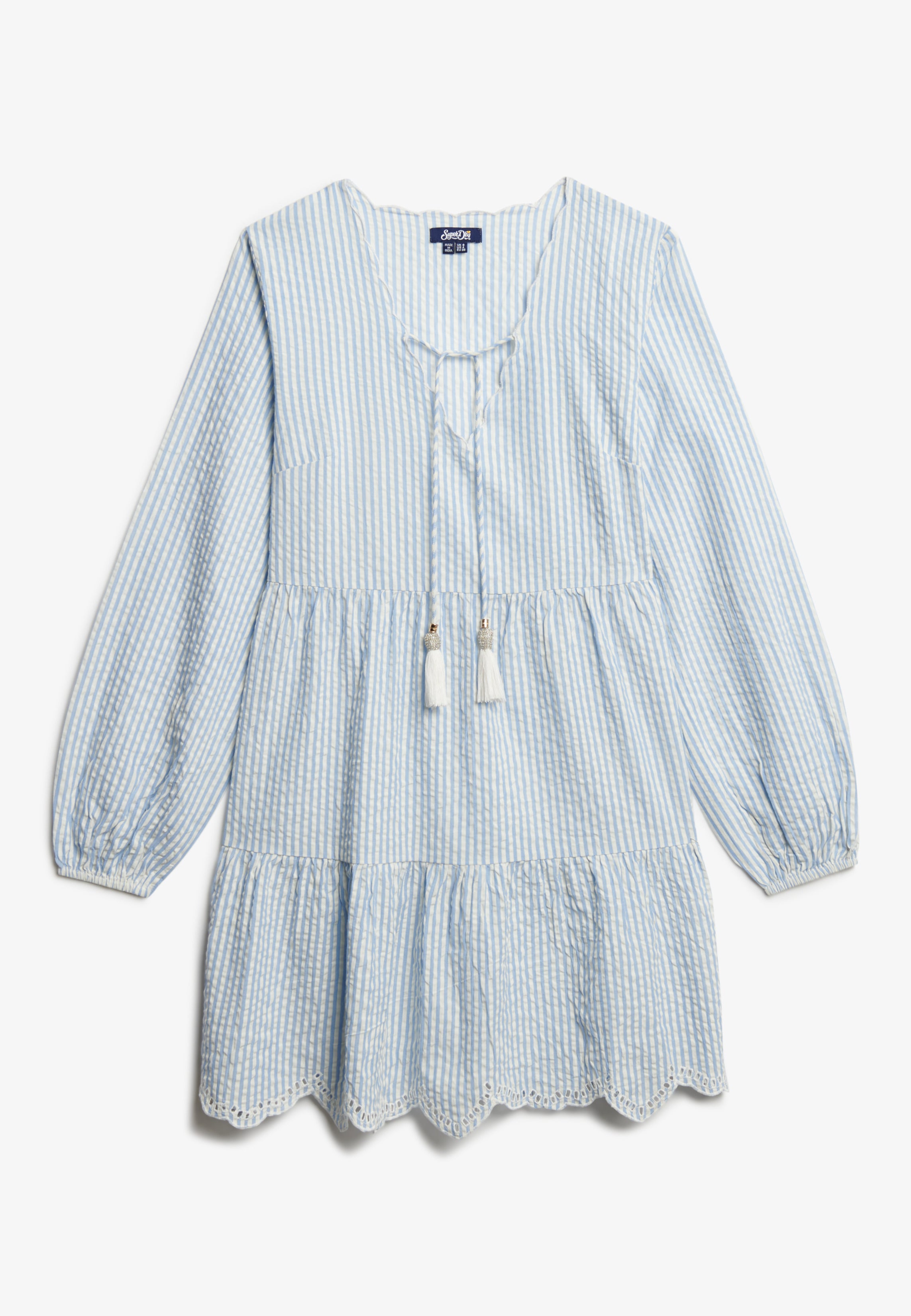 Broderie Tiered Mini Dress