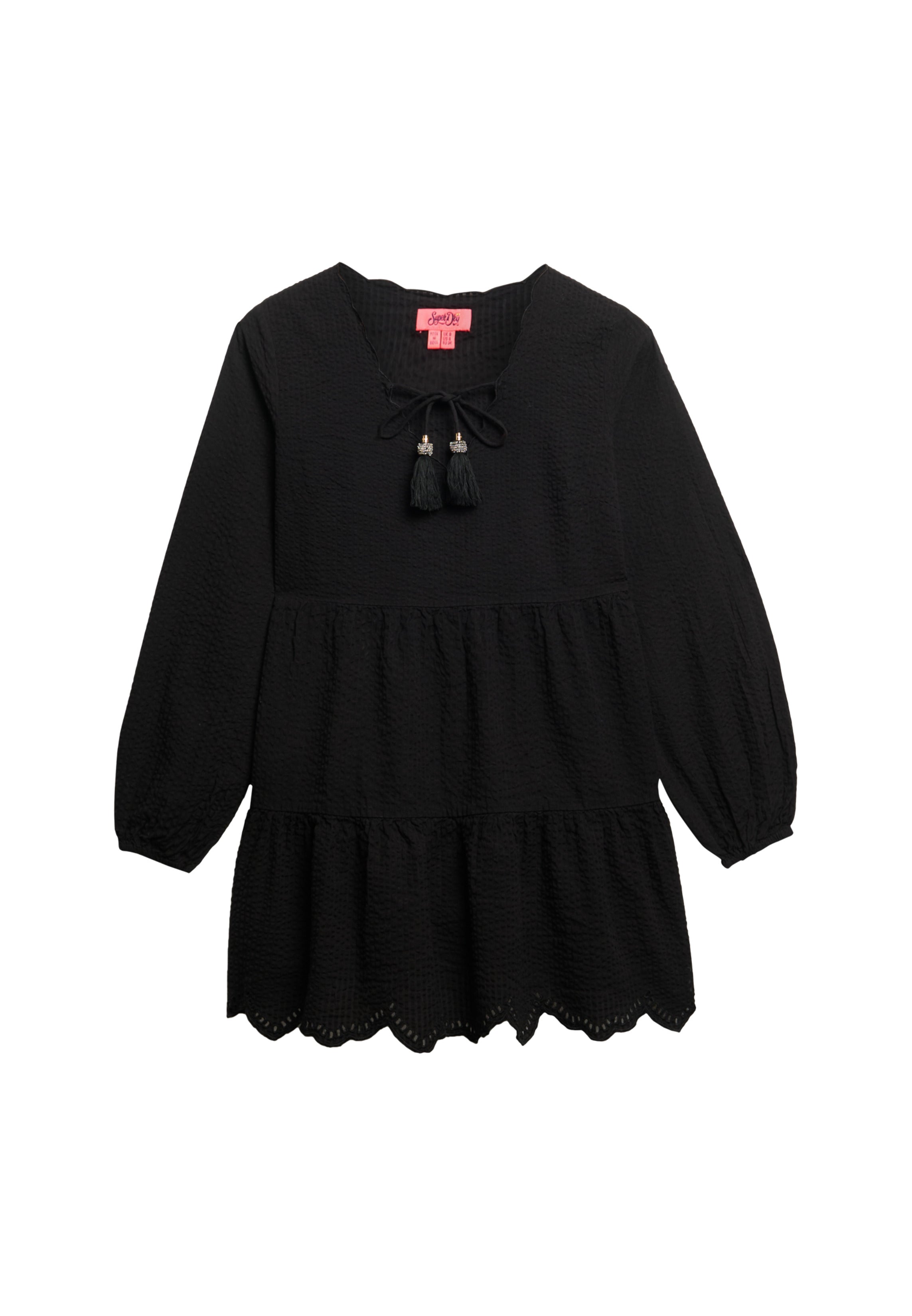 Broderie Tiered Mini Dress