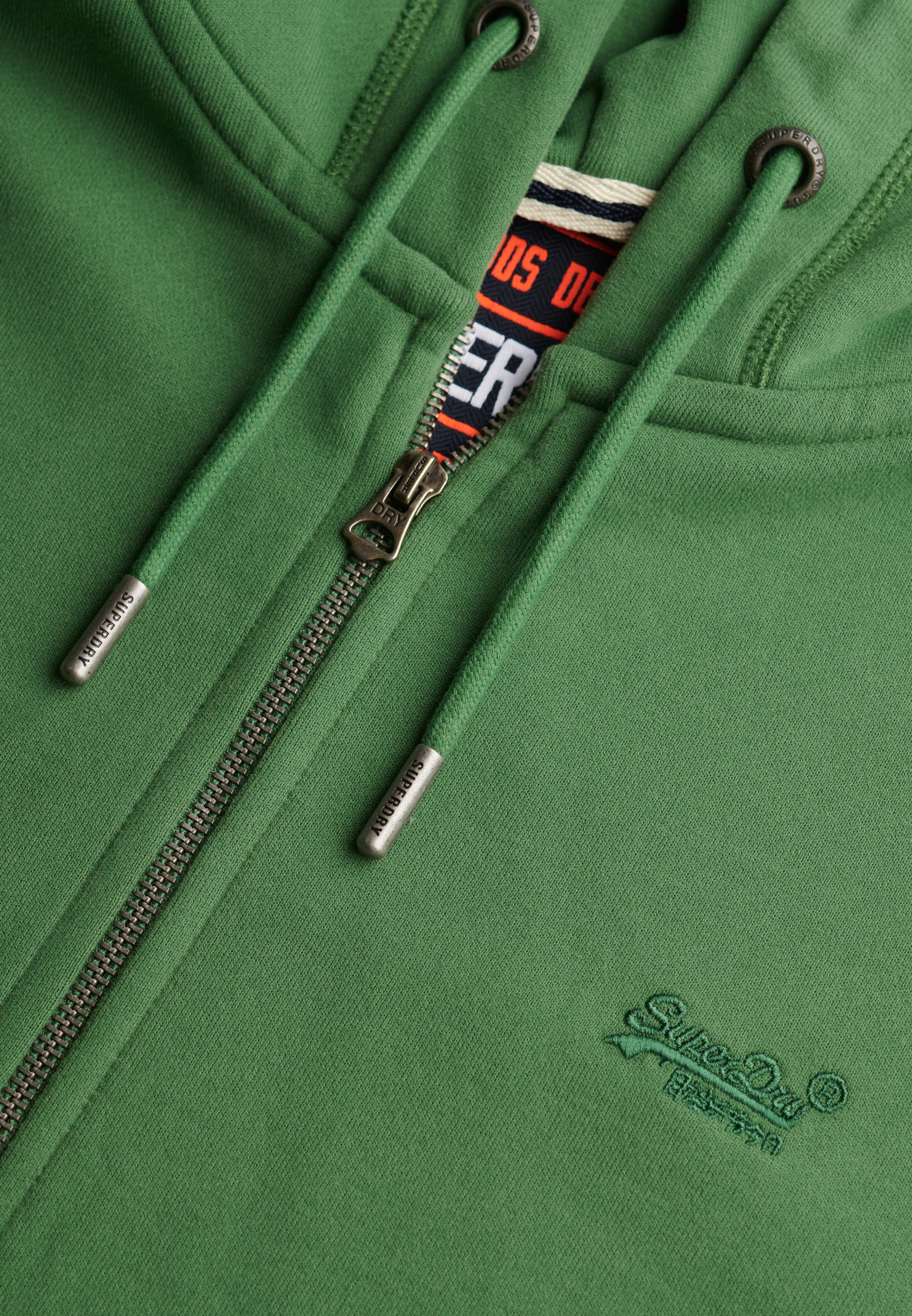 Essential Logo Half Brushed Zip Hoodie