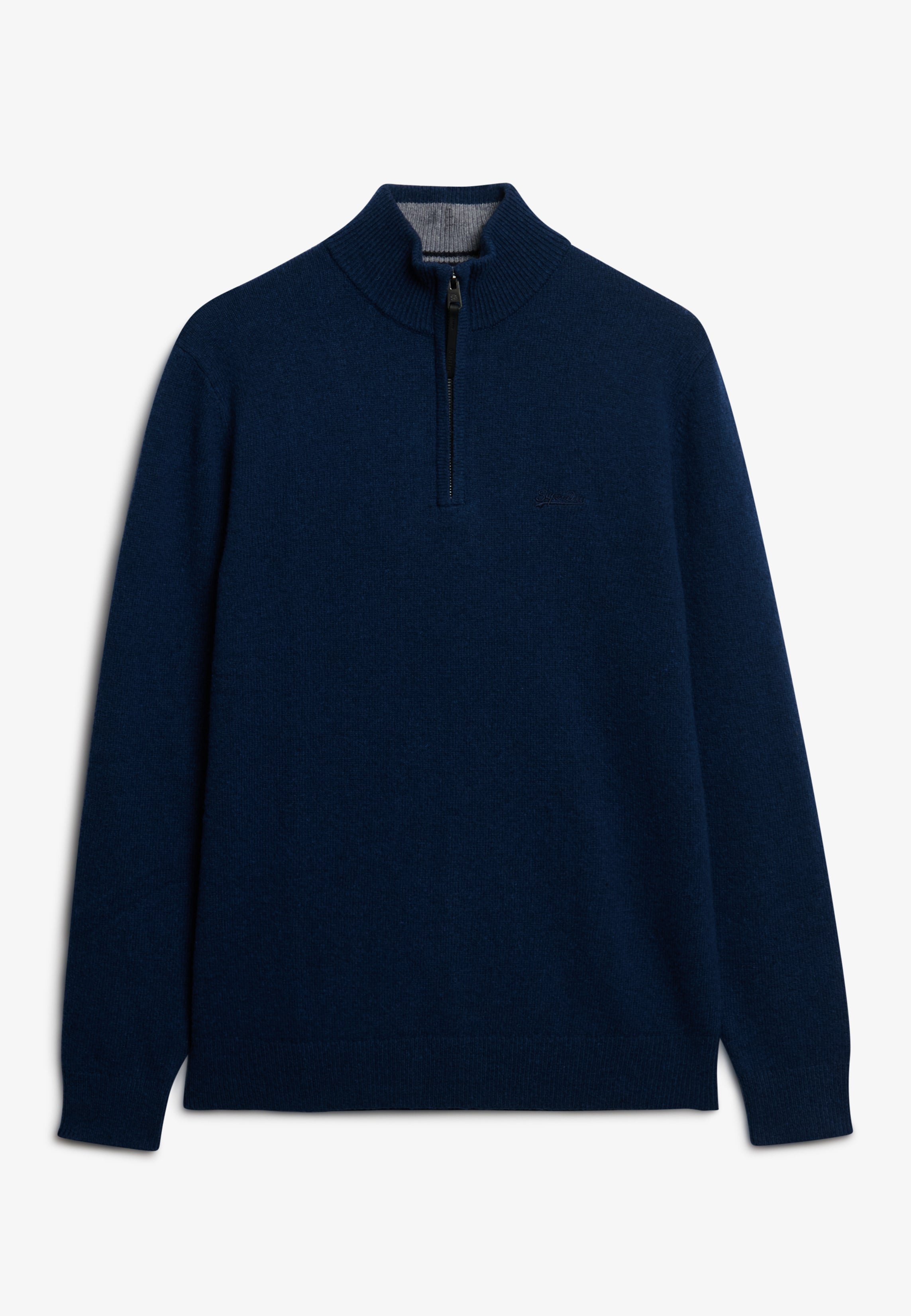 Wool Blend Half Zip Jumper