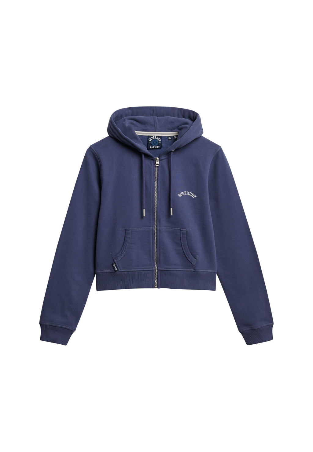 Essential Logo Cropped Zip Hoodie